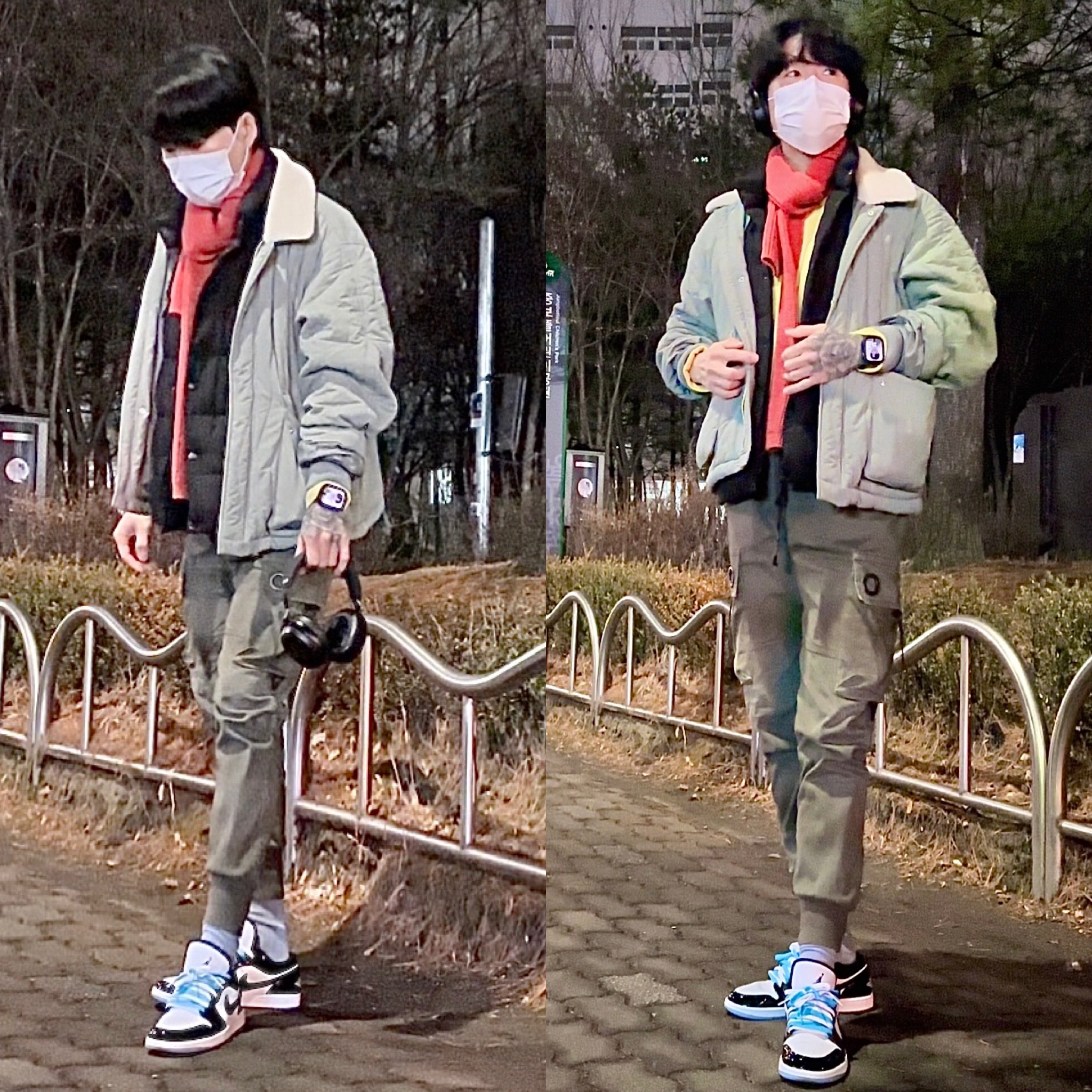 Jordan 1 Low SE Concord 착용 스타일 - 1