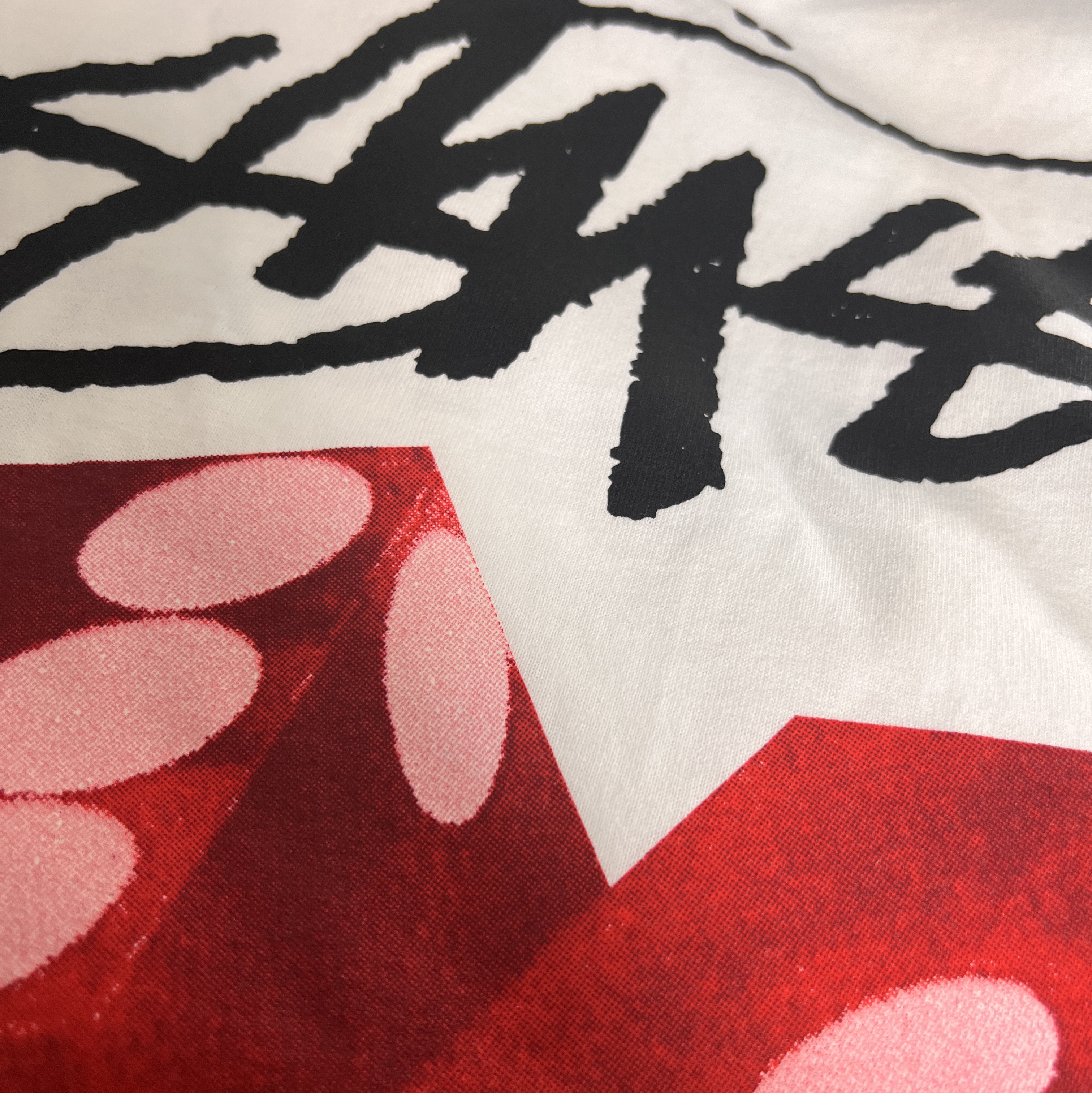 Stussy Diced Out T-Shirt White 착용 스타일 - 1