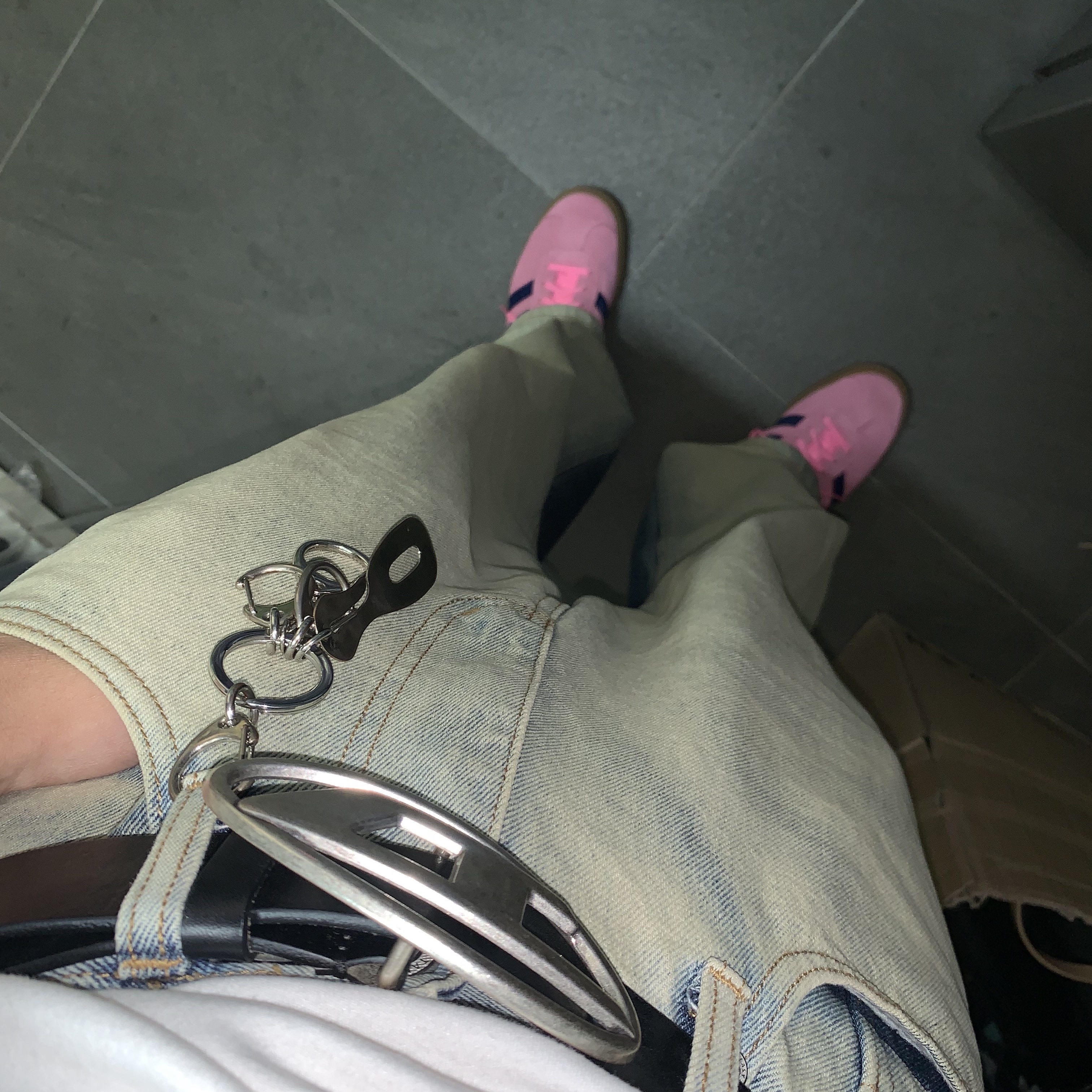 (W) Adidas Gazelle Bold Pink Glow Victory Blue 착용 스타일 - 5
