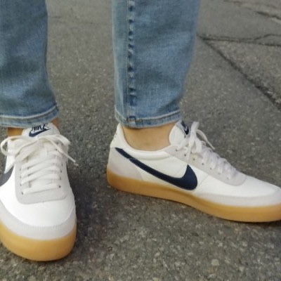 Nike x J.Crew Killshot 2 Sail Midnight Navy 착용 스타일