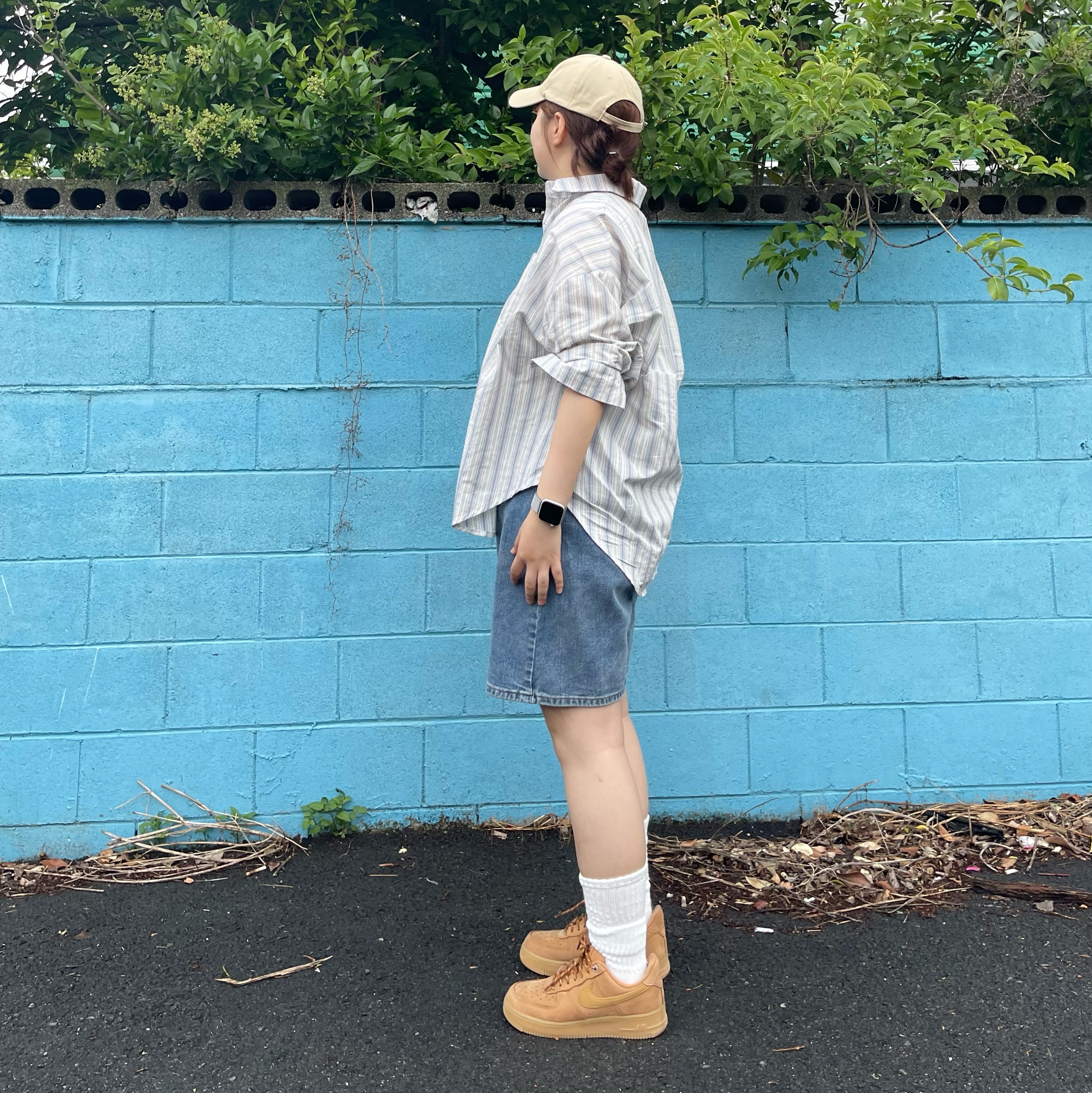 Nike Air Force 1 '07 WB Flax 착용 스타일 - 1