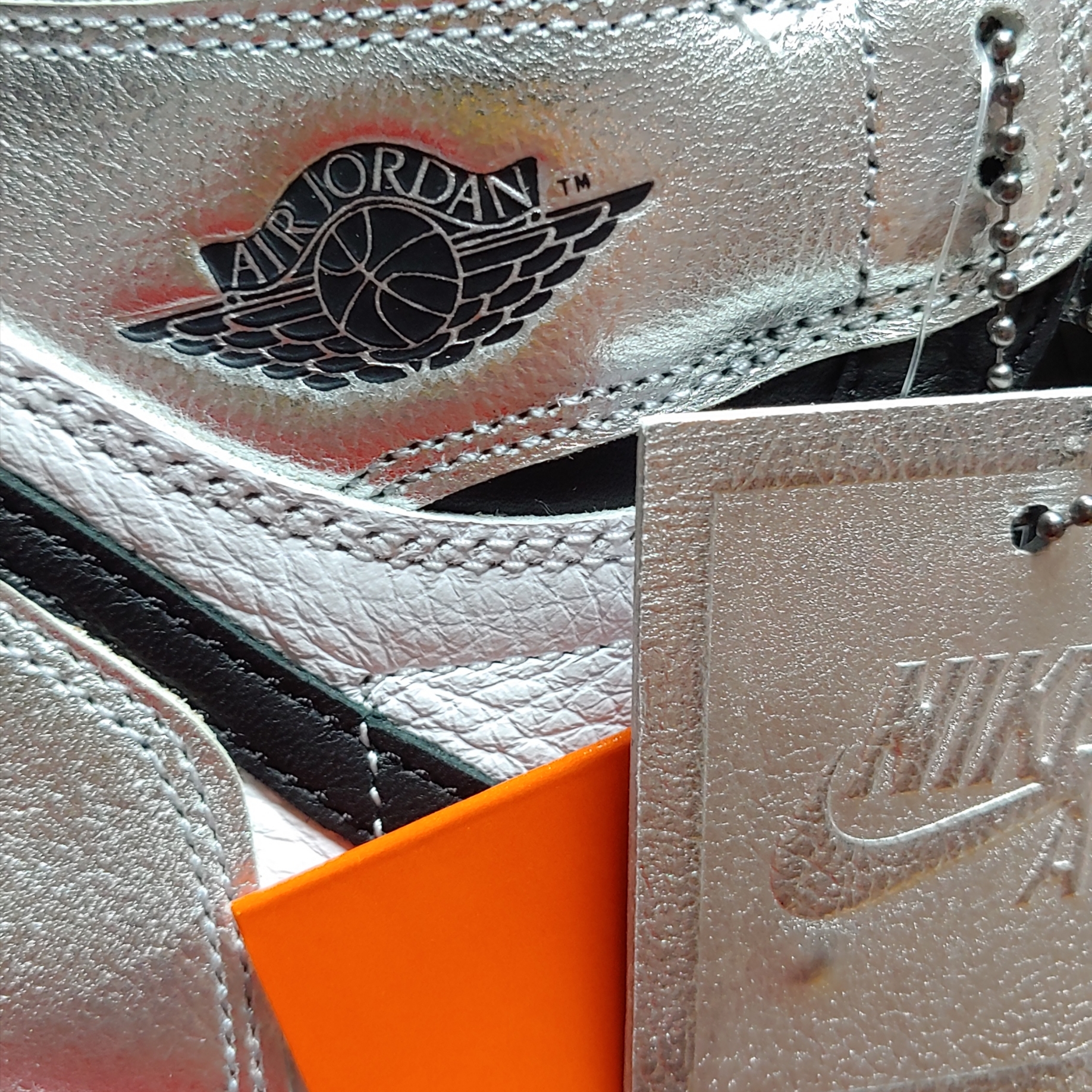 (W) Jordan 1 Retro High OG Silver Toe 착용 스타일 - 4