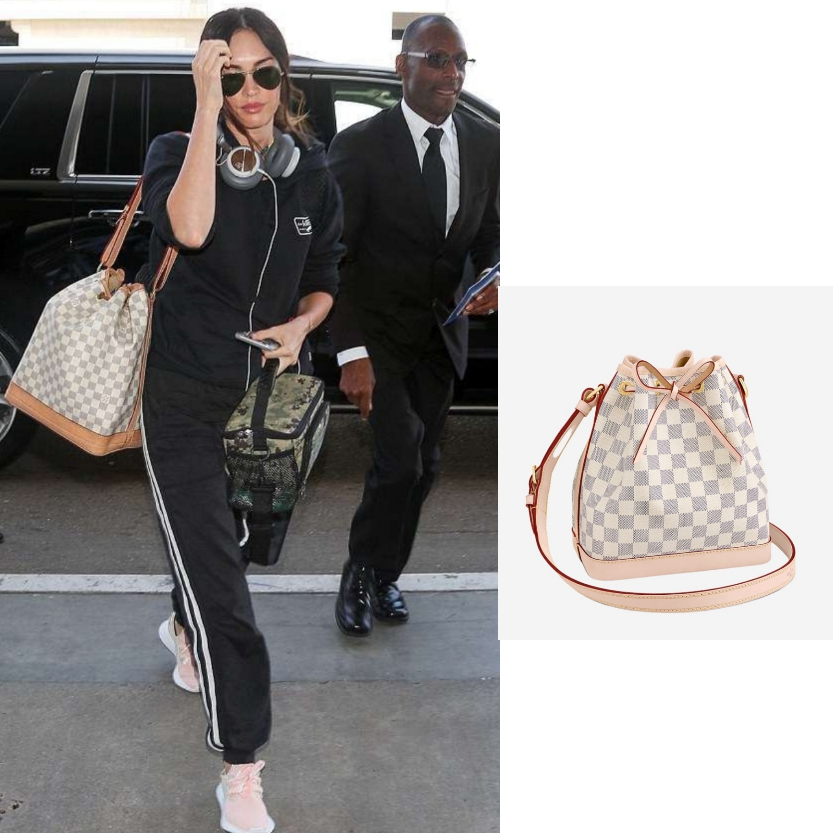 Louis Vuitton Noe BB Damier Azur 착용 스타일