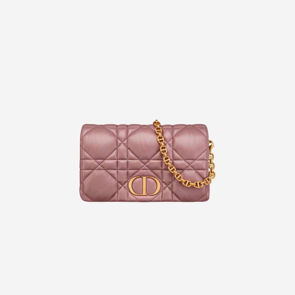 Dior Caro Macrocannage Mini Bag Peony Pink Quilted Macrocannage Calfskin 상세 이미지 1