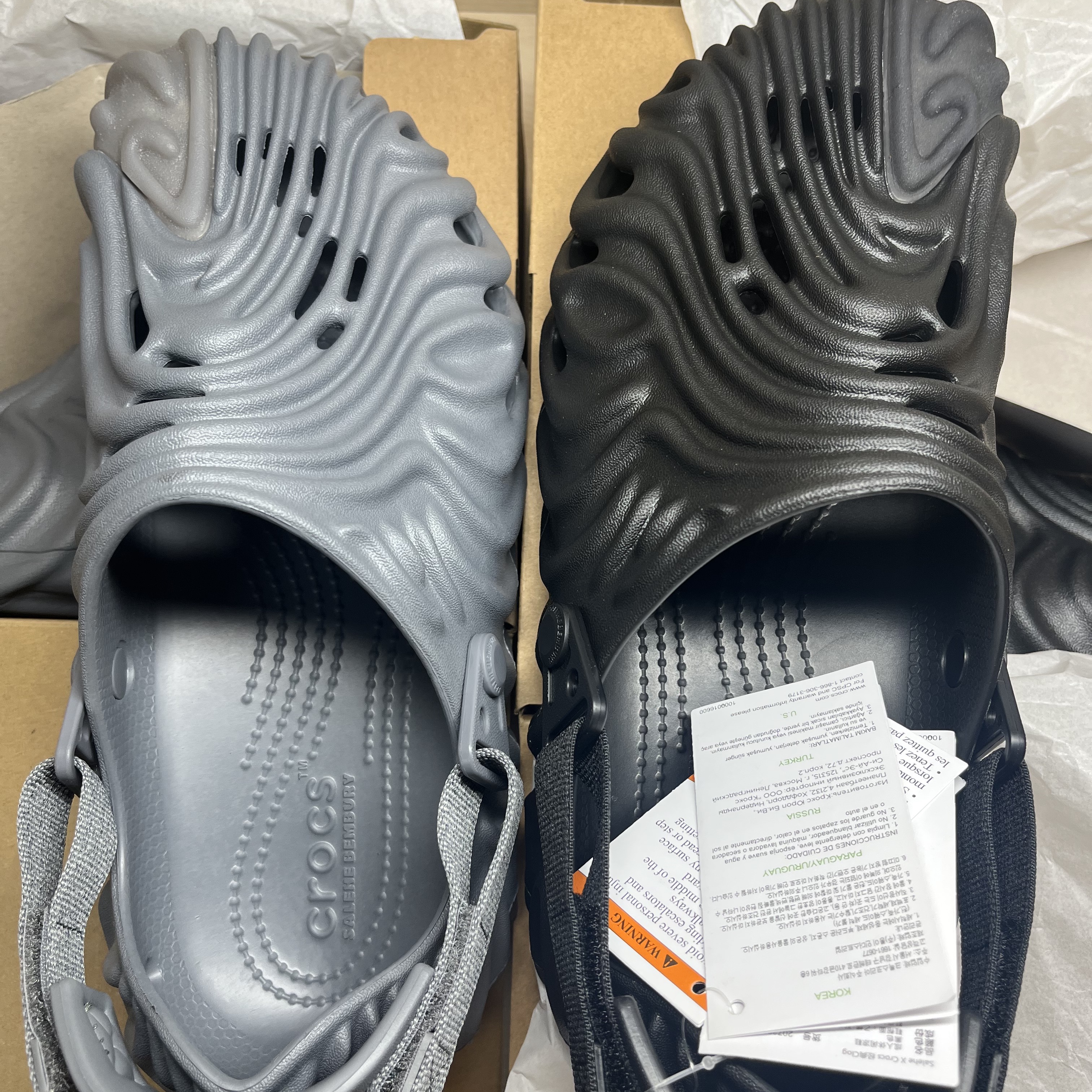 Crocs x Salehe Bembury Pollex Clog Sasquatch, Crocs x Salehe Bembury Pollex Clog Niagara 착용 스타일 - 3
