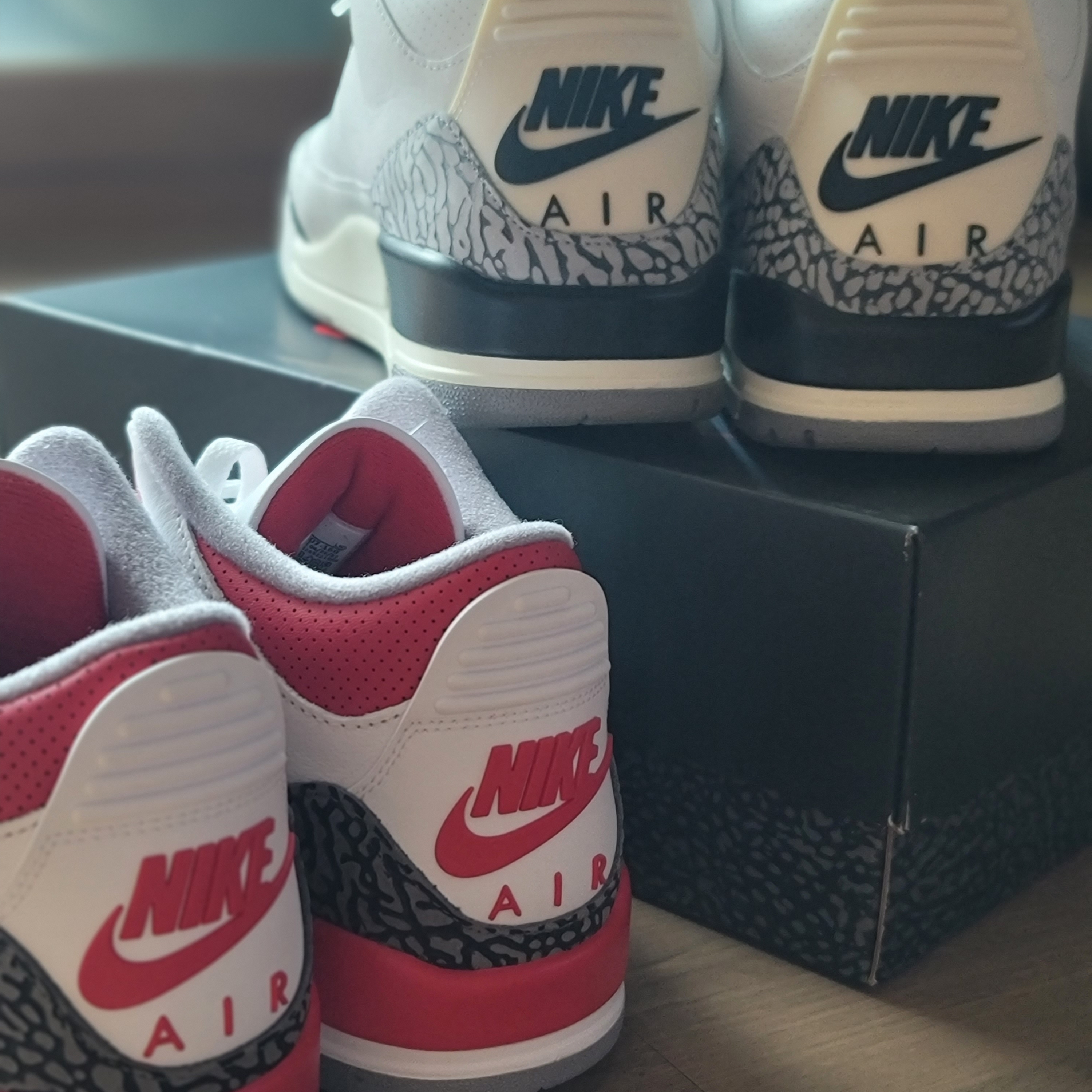 Jordan 3 Retro Fire Red 2022, Jordan 3 Retro White Cement Reimagined 착용 스타일 - 2