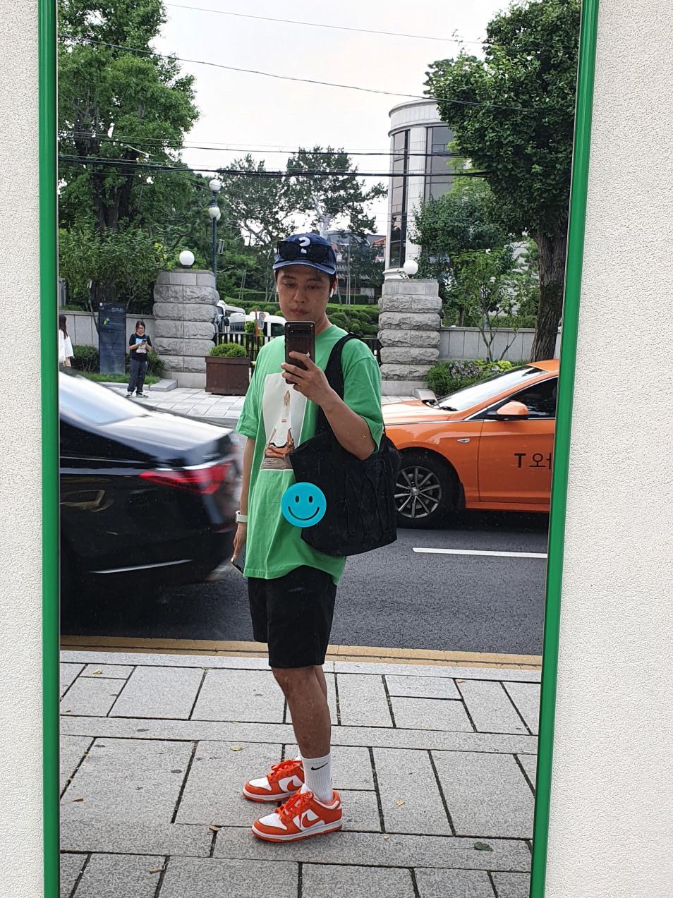 Nike Dunk Low SP Syracuse 2022, Supreme Rick Rubin T-Shirt Green - 21FW 착용 스타일
