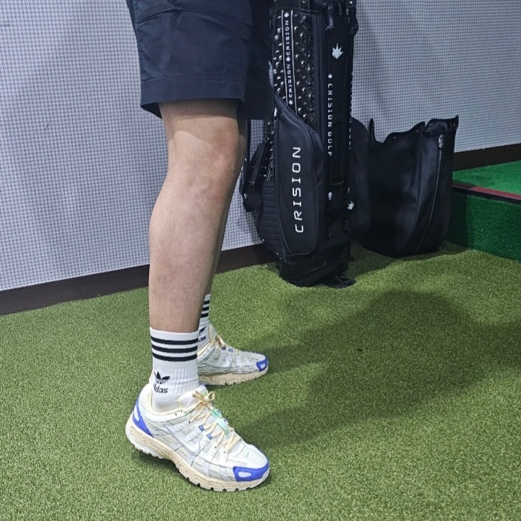 Nike P-6000 Coconut Milk Medium Blue 착용 스타일