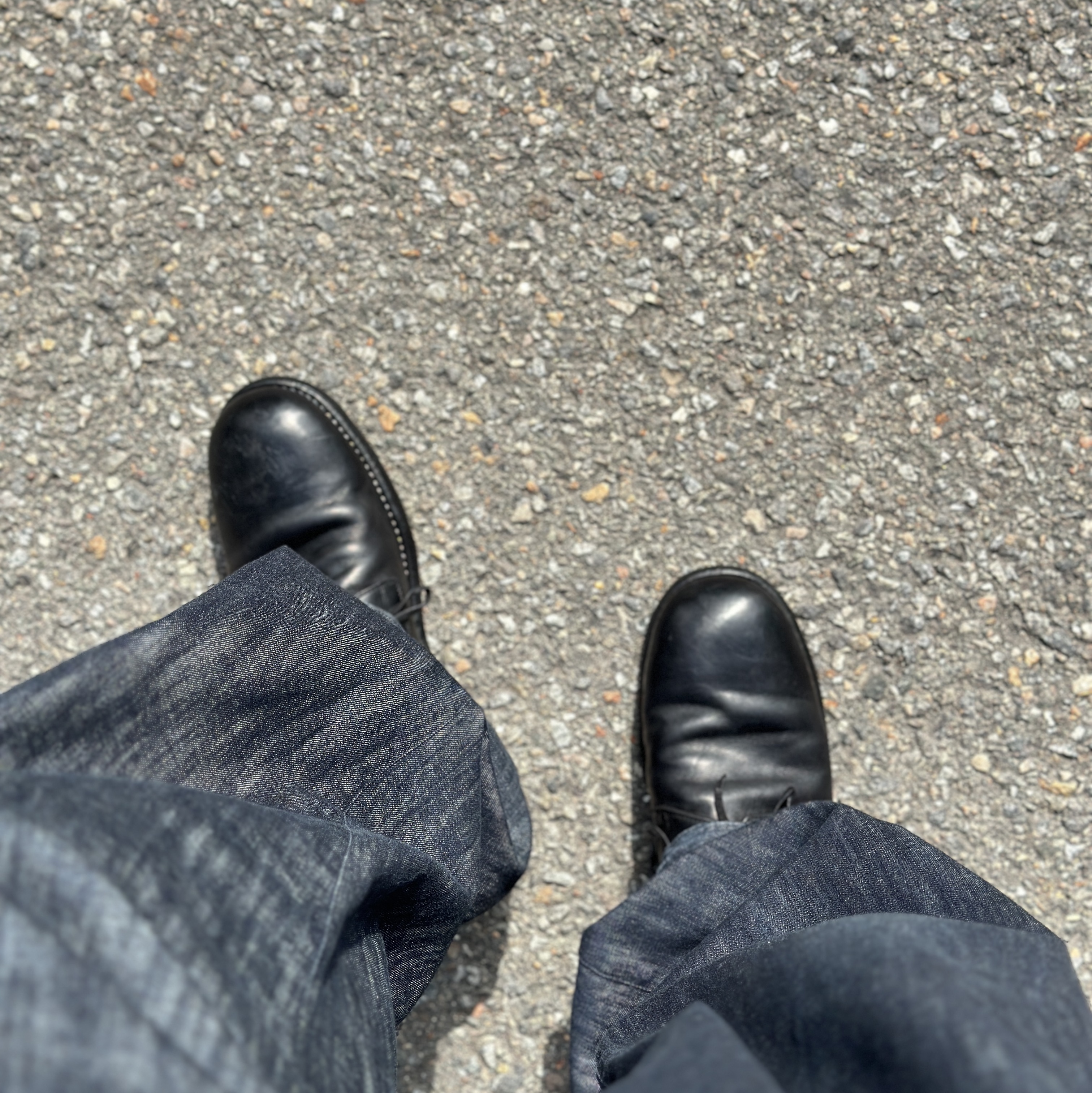 Guidi 992 Horse Full Grain Leather Derby Black 착용 스타일