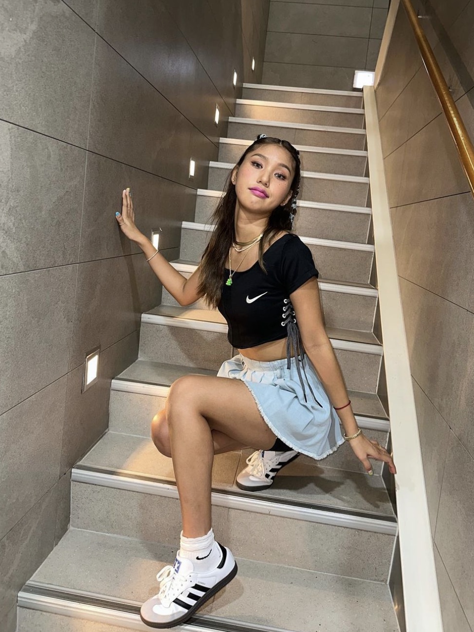 Adidas Samba OG Cloud White 착용 스타일