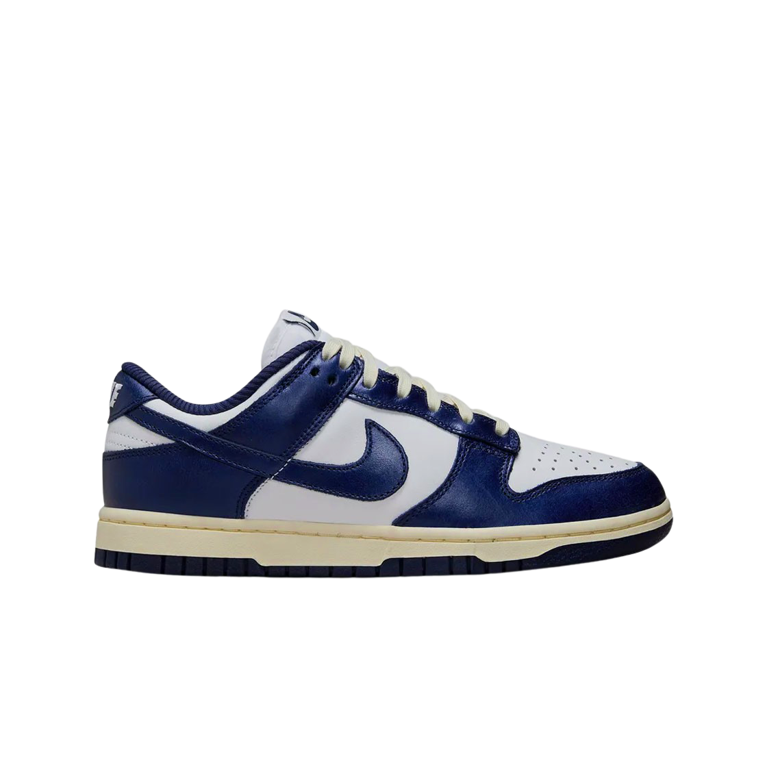(W) 나이키 덩크 로우 프리미엄 미드나잇 네이비 앤 화이트((W) Nike Dunk Low PRM Midnight Navy and White)
