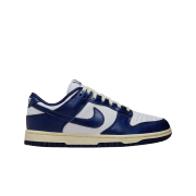 (W) Nike Dunk Low PRM Midnight Navy and White