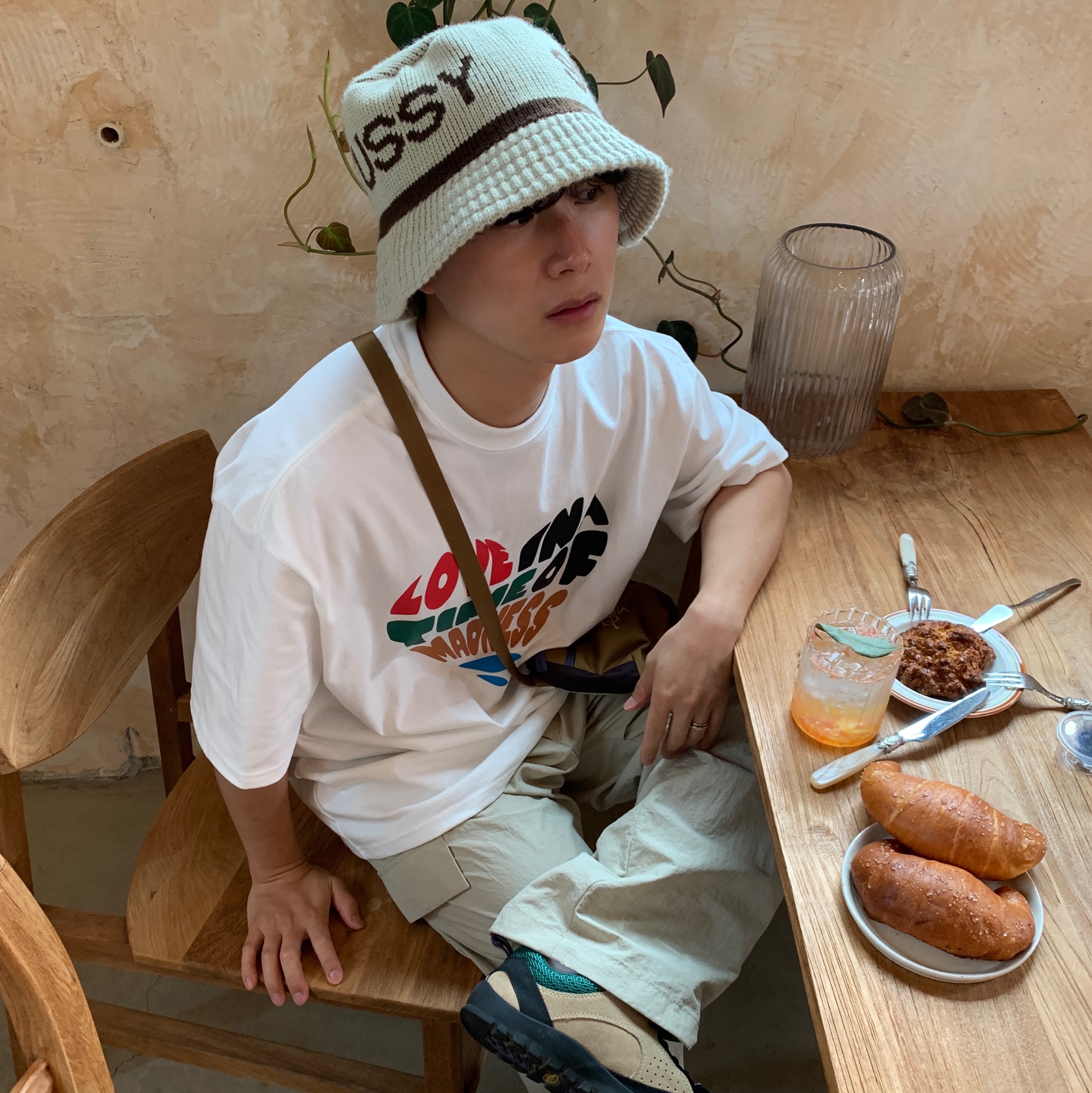 STUSSY ハット Jacquard Knit Bucket Hat Checker Knit Bucket Hat