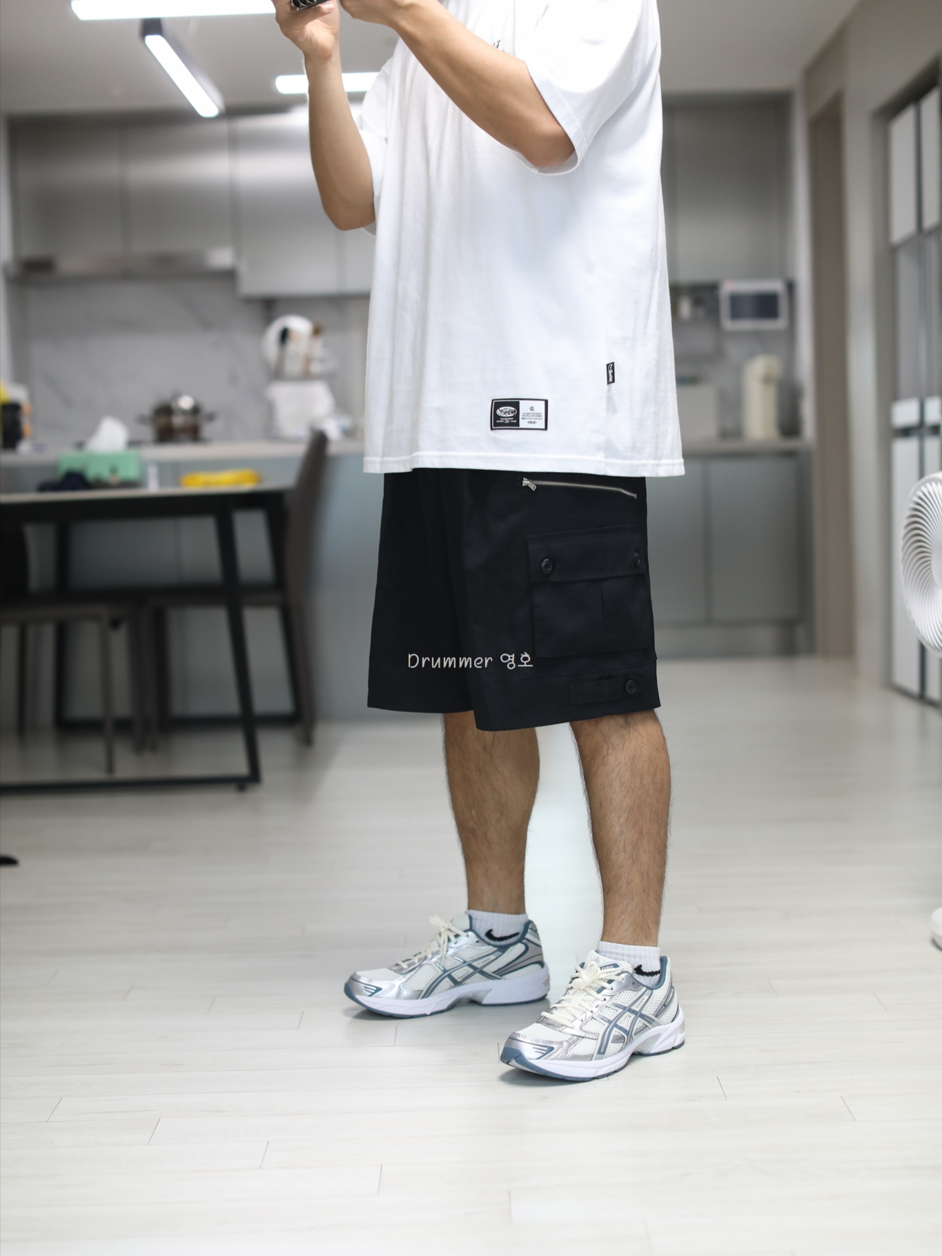 Asics Gel-1130 Cream Ironclad 착용 스타일 - 1