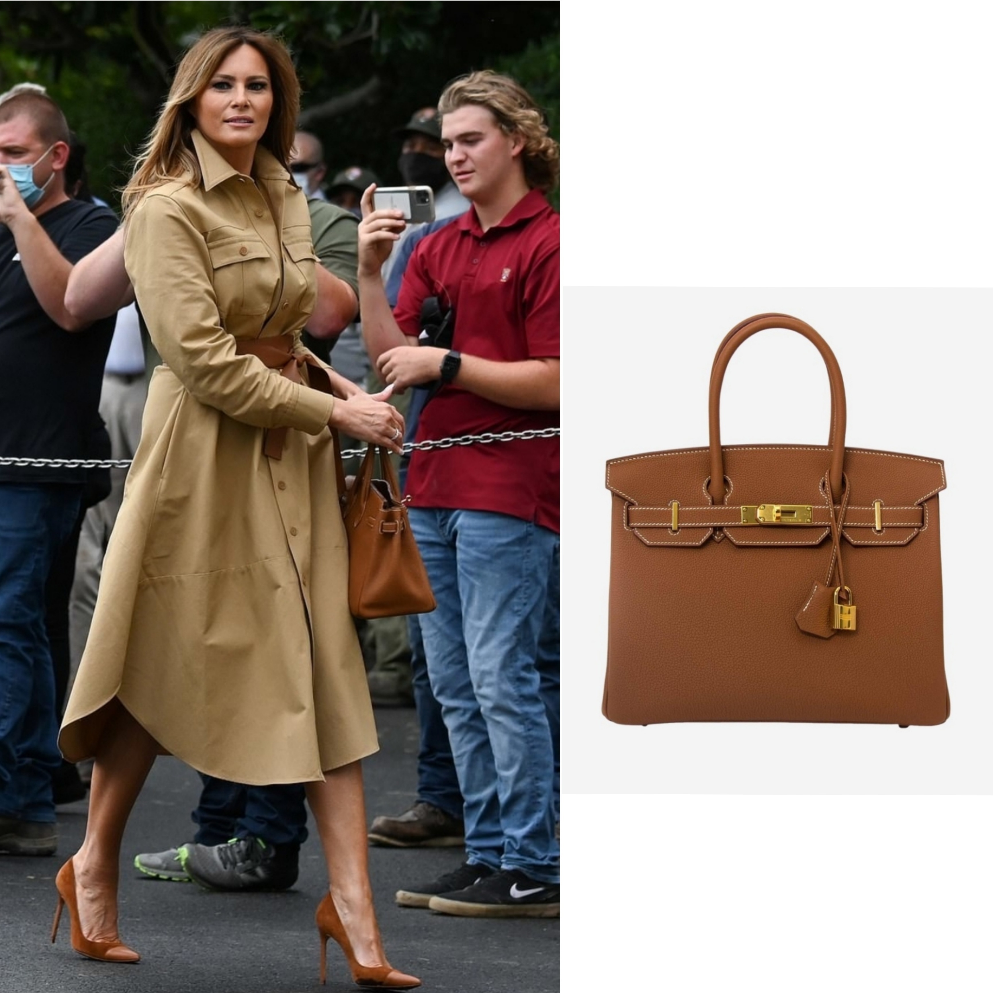 Hermes Birkin 30 Bag Togo & Gold 착용 스타일