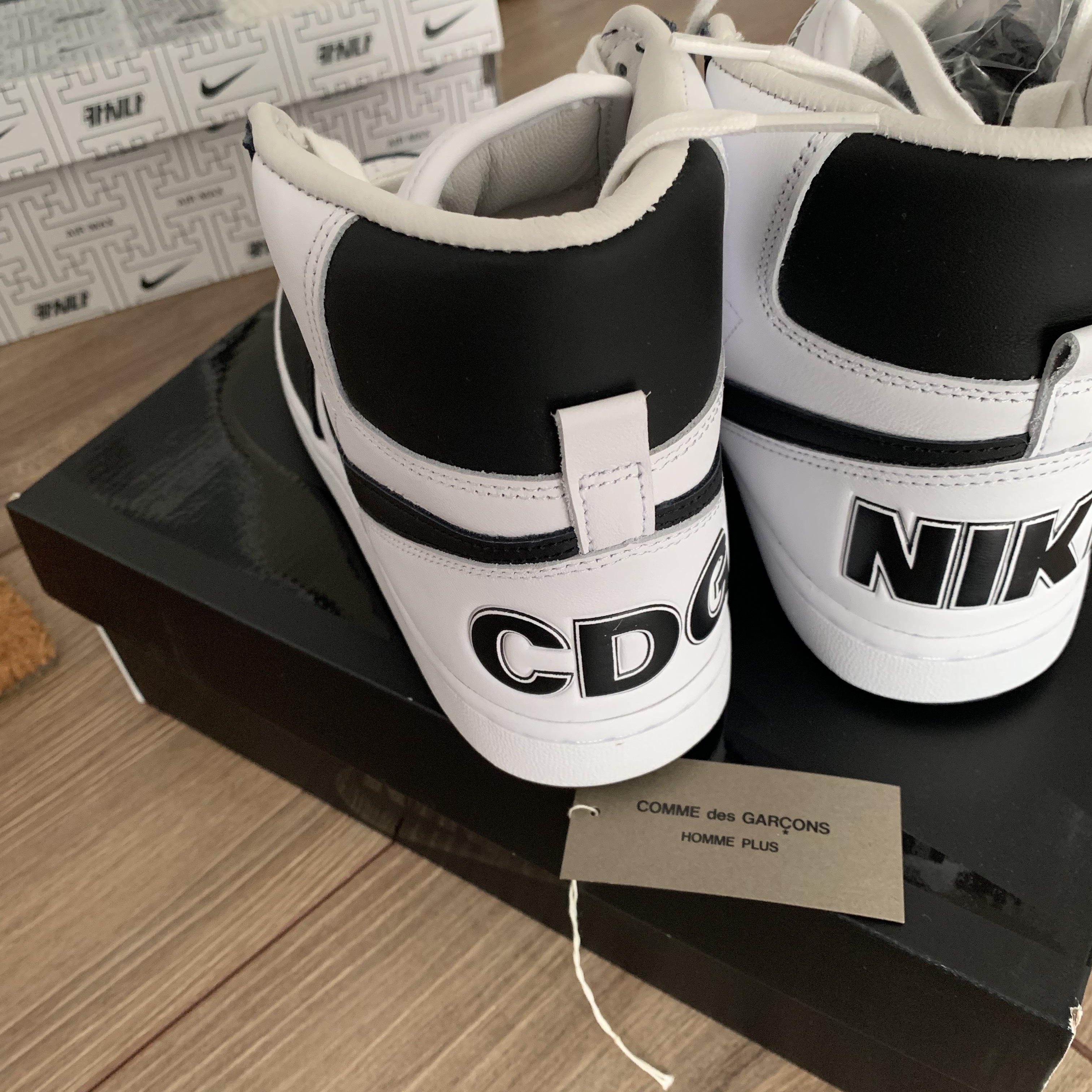 Nike x Comme des Garcons Homme Plus Terminator High Black 착용 스타일 - 1