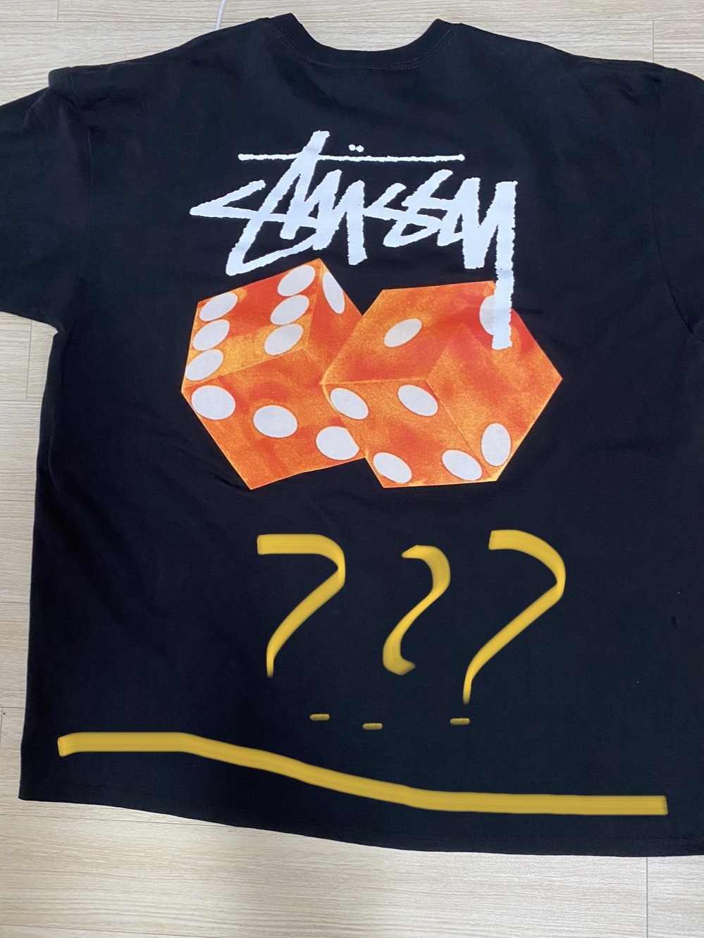 Stussy Diced Out T-Shirt Black 착용 스타일 - 1