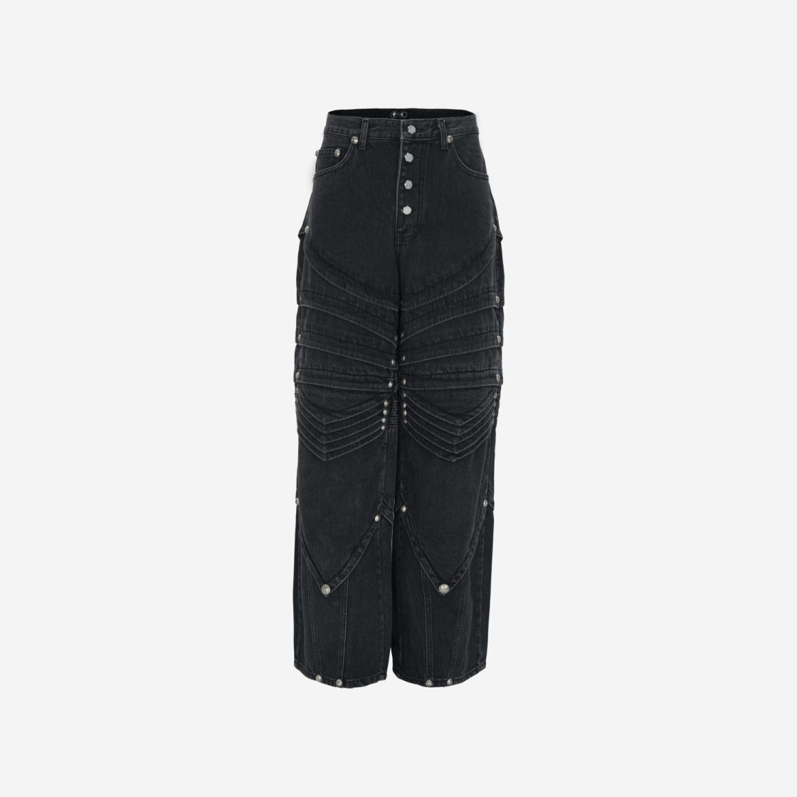 Thug Club Warrior Denim Stud Pants Black 상세 이미지 1