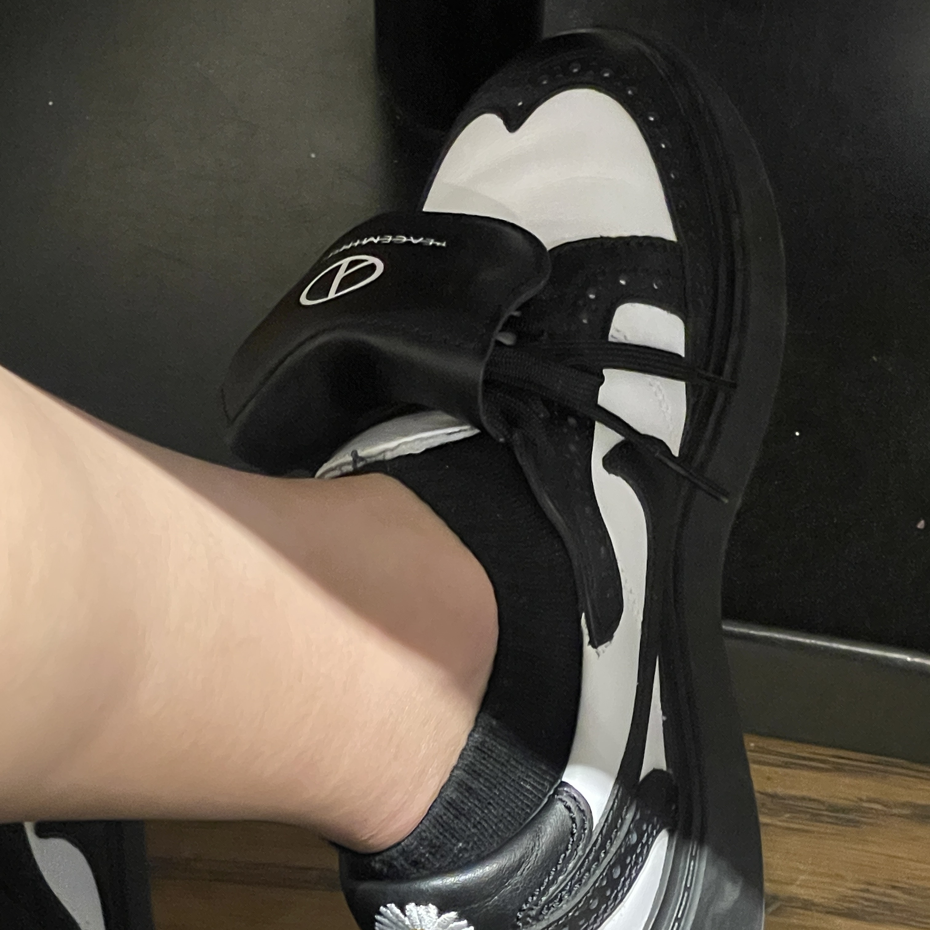 Nike x Peaceminusone Kwondo1 Black and White 착용 스타일