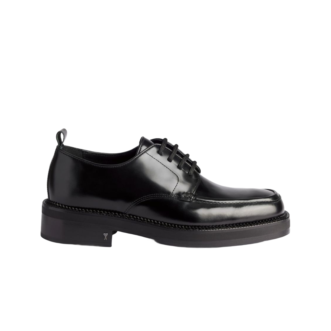 아미 스퀘어 토 더비 블랙(AMI Square-Toe Derbies Black)