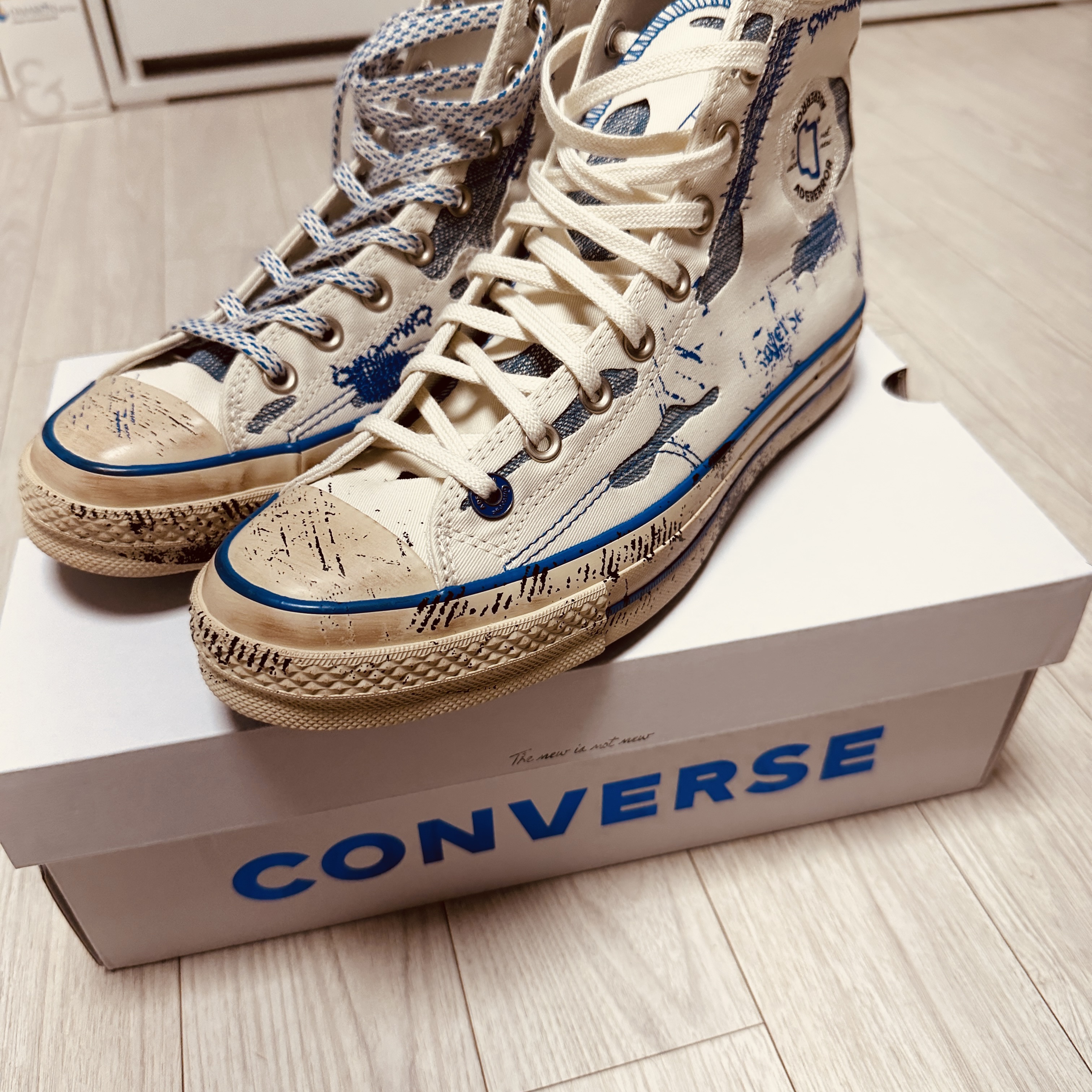 Converse x Ader Error Chuck 70 High White 착용 스타일
