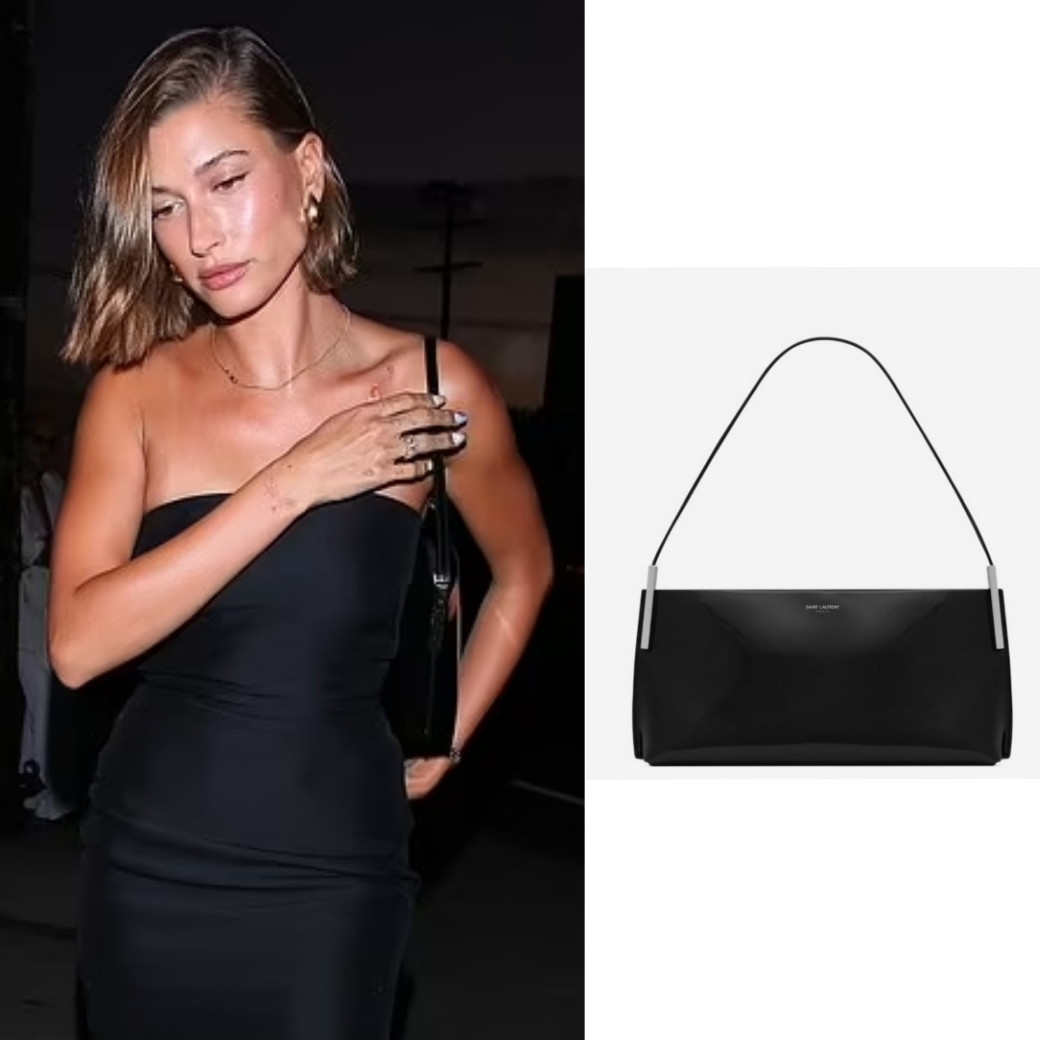 Saint Laurent Suzanne Small Bag in Shiny Leather Black 착용 스타일