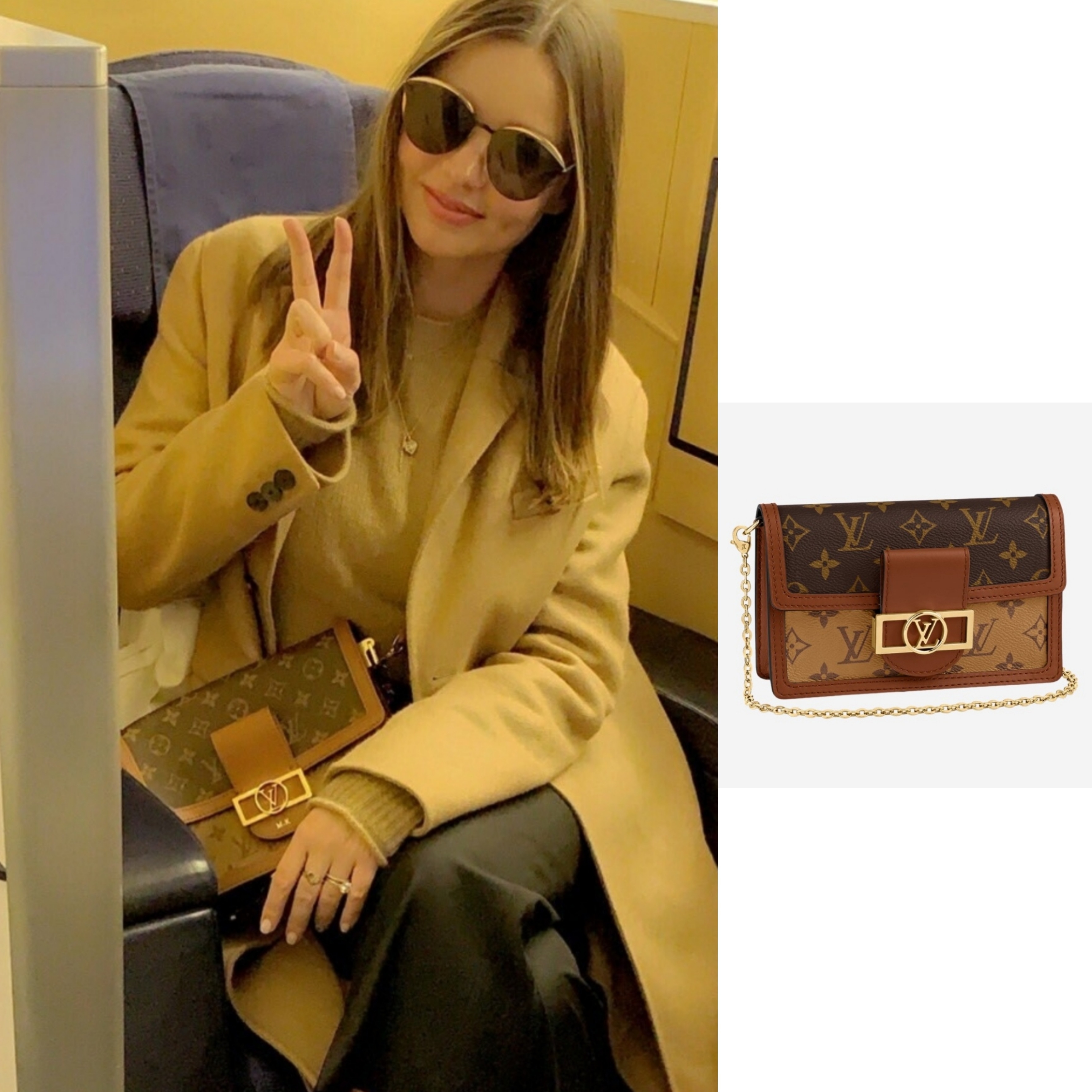 Louis Vuitton Dauphine MM Chain Strap Monogram and Monogram Reversed, Louis Vuitton Mini Dauphine Monogram and Monogram Reversed 착용 스타일