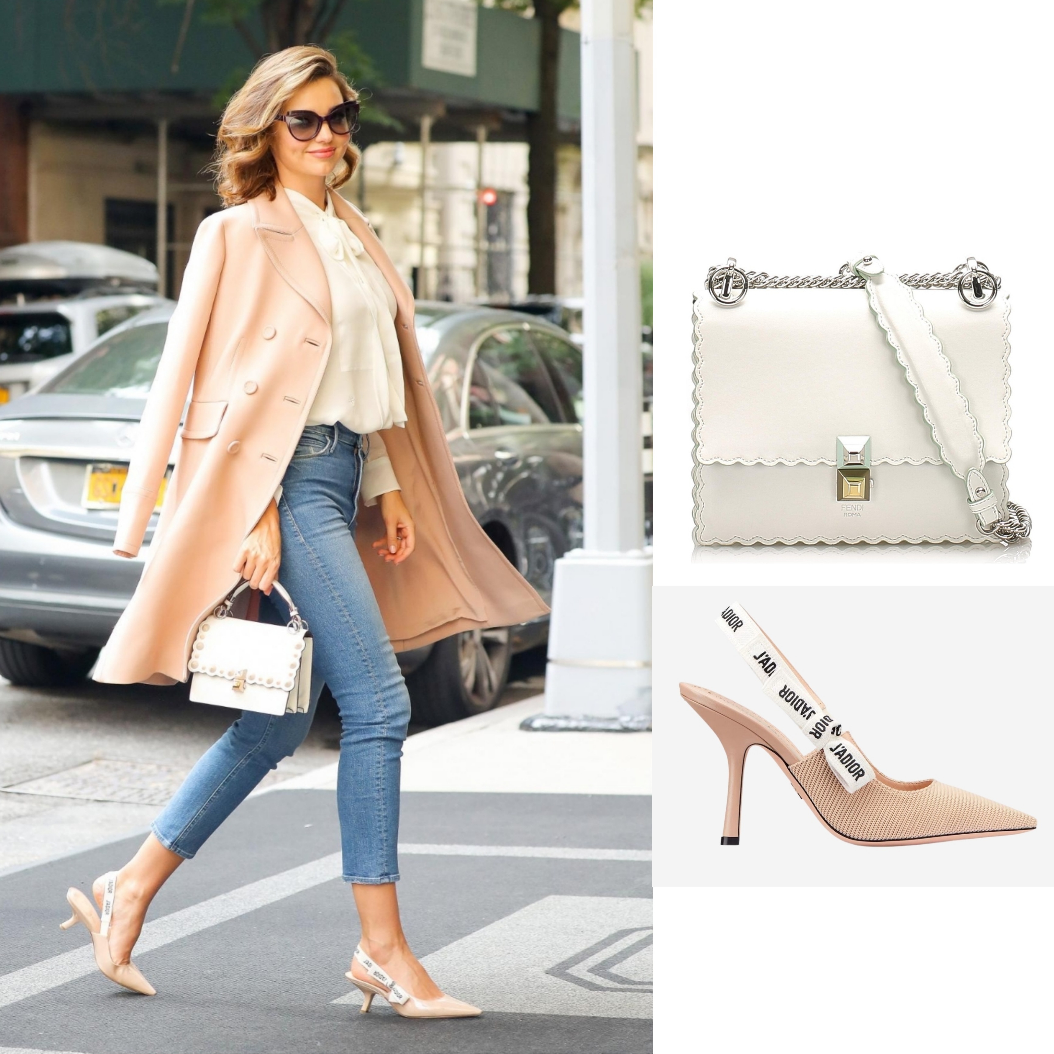(W) Dior J'adior Slingback Pumps Technical Fabric Nude, (W) Dior J'adior Slingback Pumps Technical Fabric Black 착용 스타일