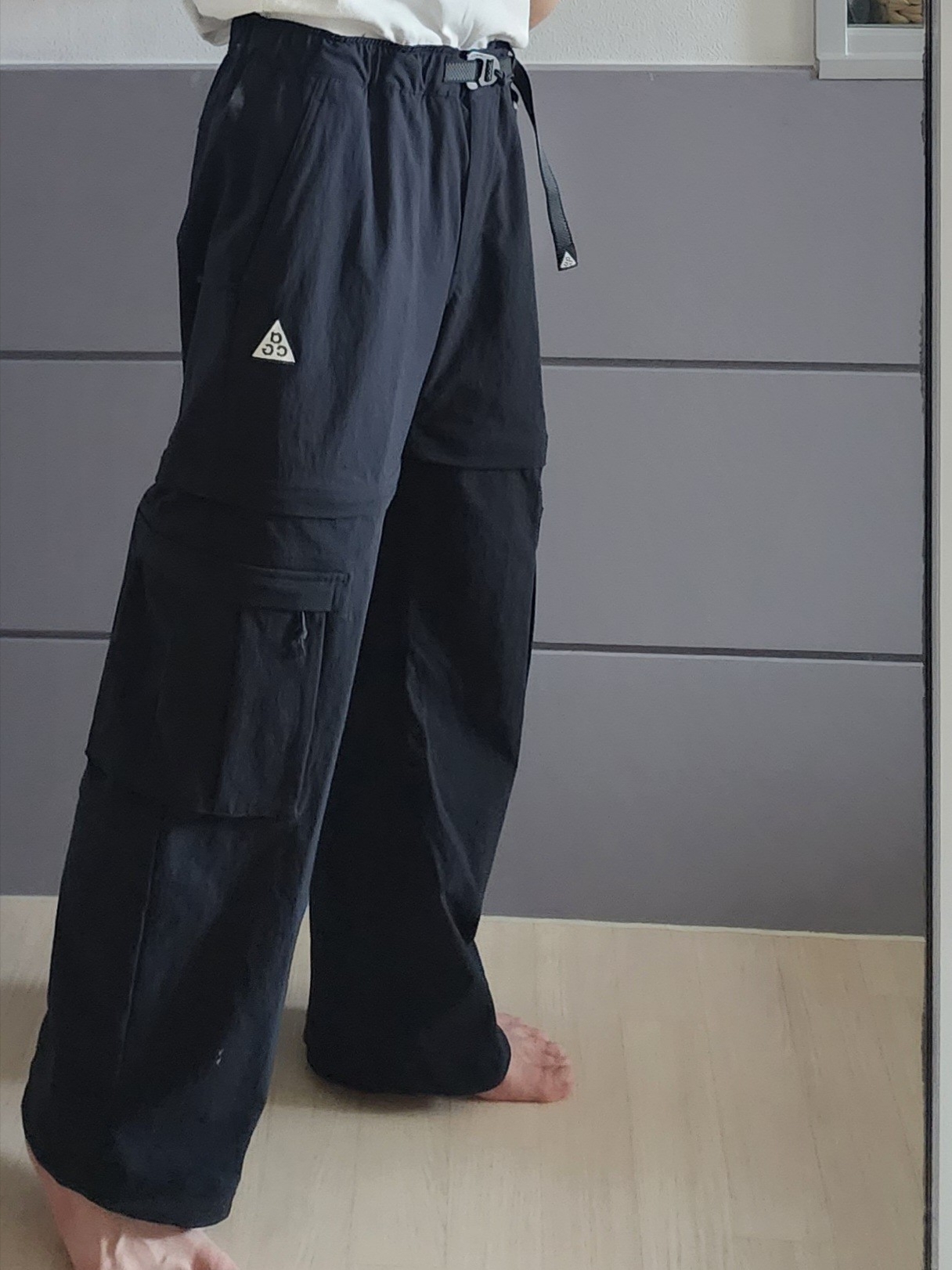(W) Nike ACG Smith Summit Zip-Off Pants Black - Asia 착용 스타일