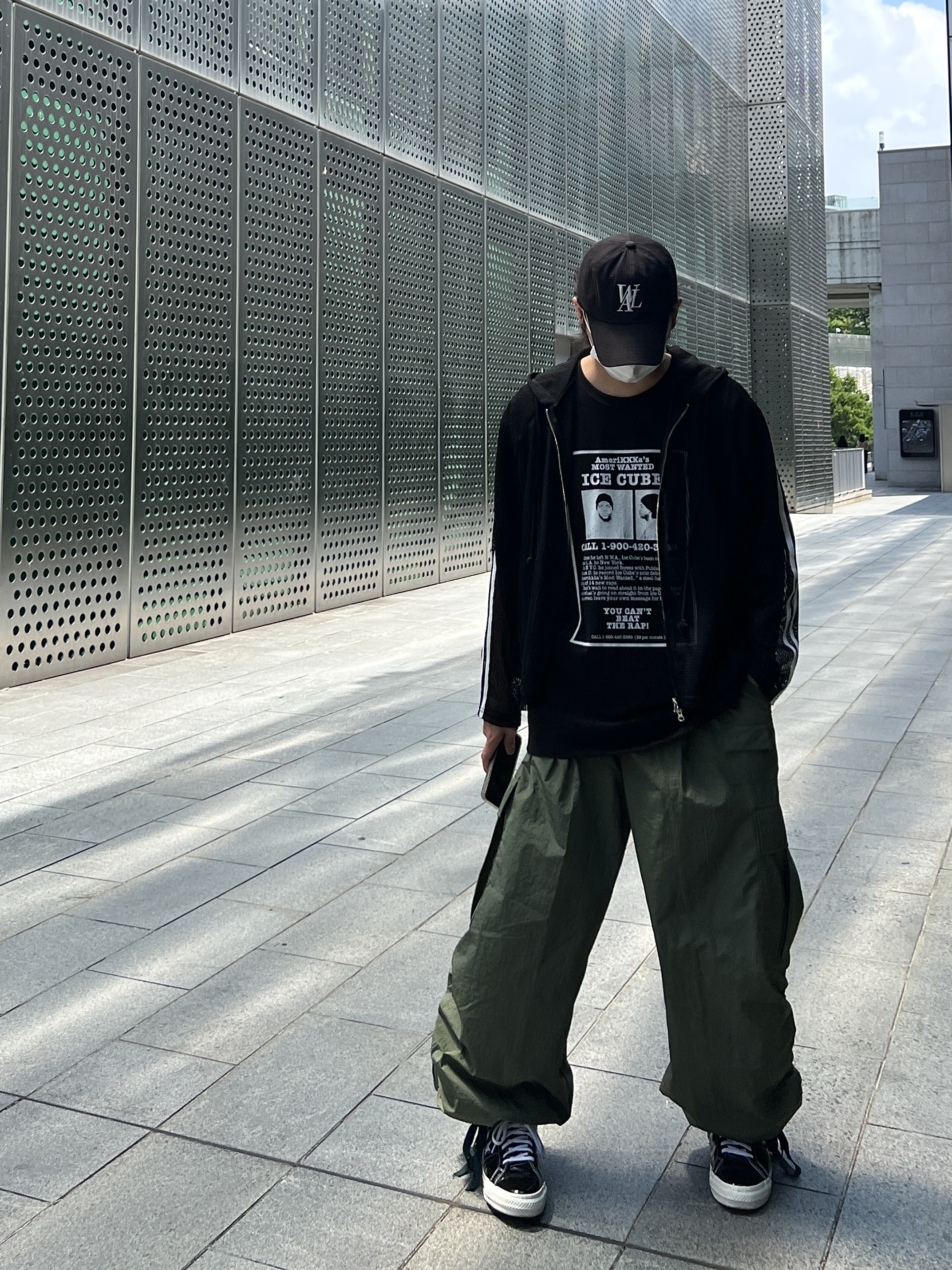 Converse One Star Ox Black 착용 스타일 - 1