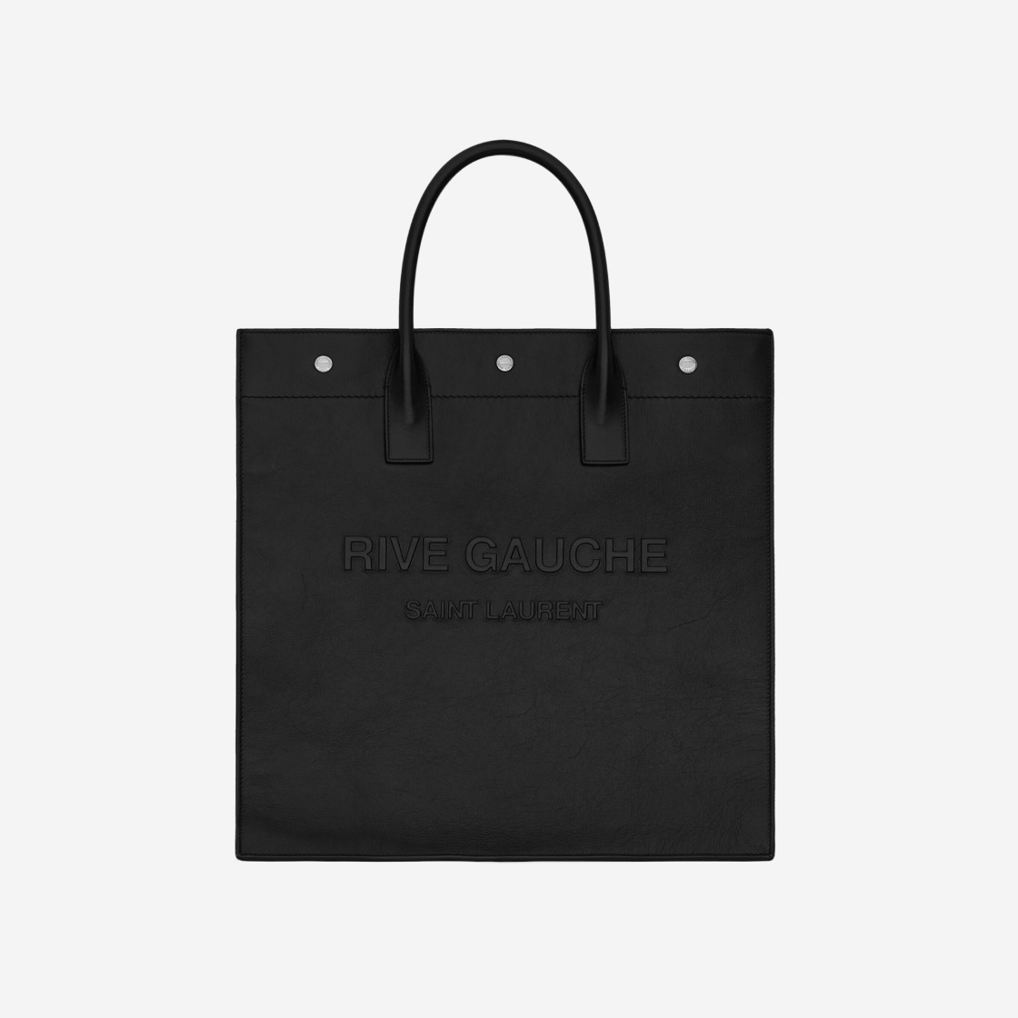 Saint Laurent Rive Gauche North/South Tote Bag in Smooth Leather Black 상세 이미지 1