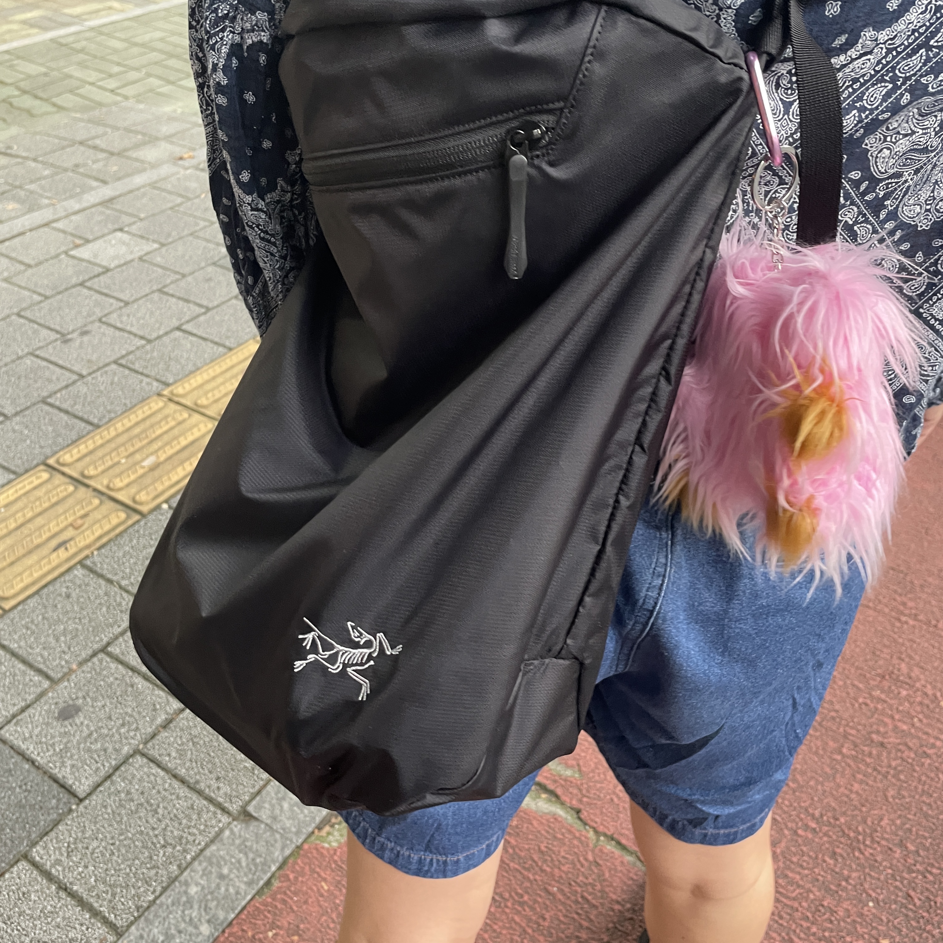 Arc'teryx Heliad 12 Tote Black 착용 스타일