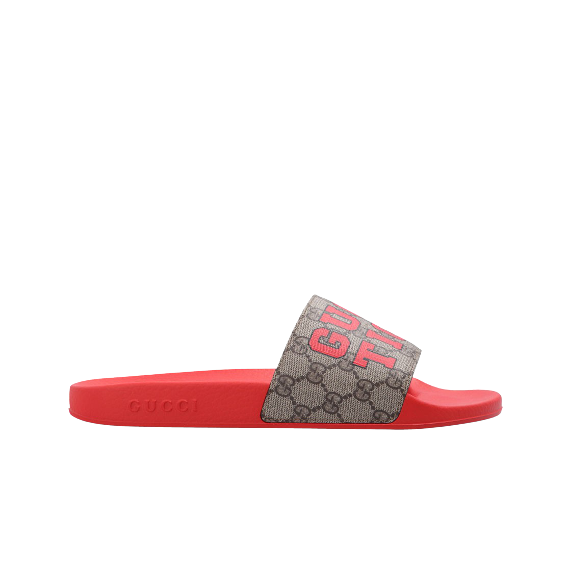 구찌 타이거 슬라이드 샌들 레드 베이지 에보니(Gucci Tiger Slide Sandal Red Beige Ebony) - 1
