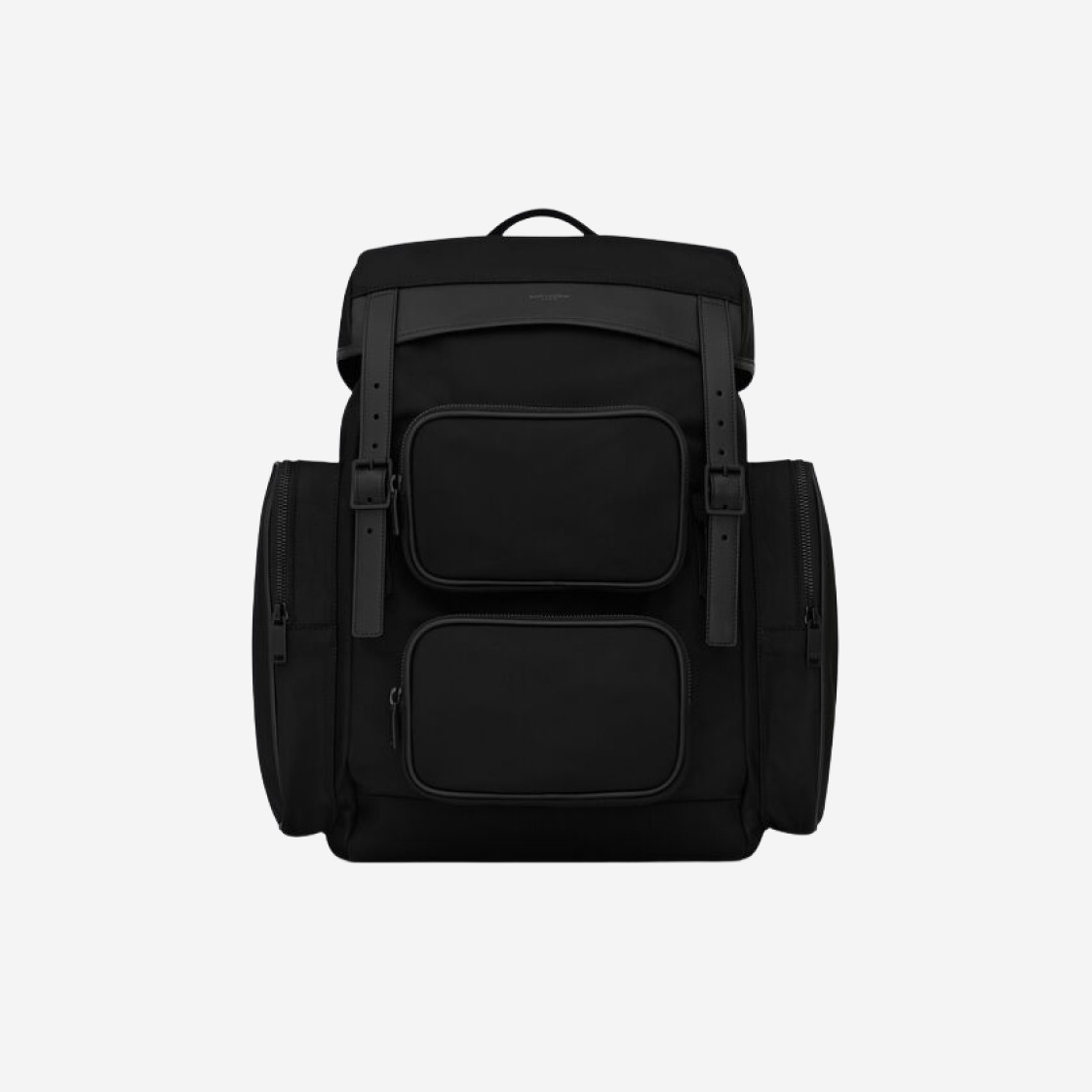 Saint Laurent City Multi-Pocket Backpack In Eeconyl Smooth Leather And Nylon Black 상세 이미지 1