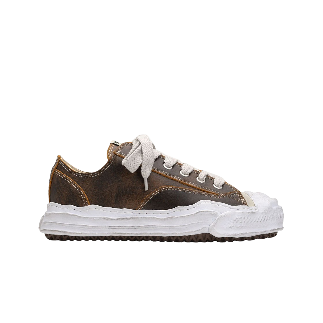 메종 미하라 야스히로 행크 OG 솔 VE 레더 로우탑 스니커즈 블랙(Maison Mihara Yasuhiro Hank OG Sole VE Leather Low-top Sneakers Black) - 1
