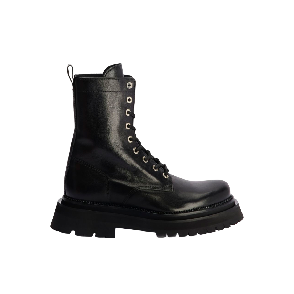 (W) 아미 미드 하이트 부츠 블랙((W) AMI Mid Height Boots Black)