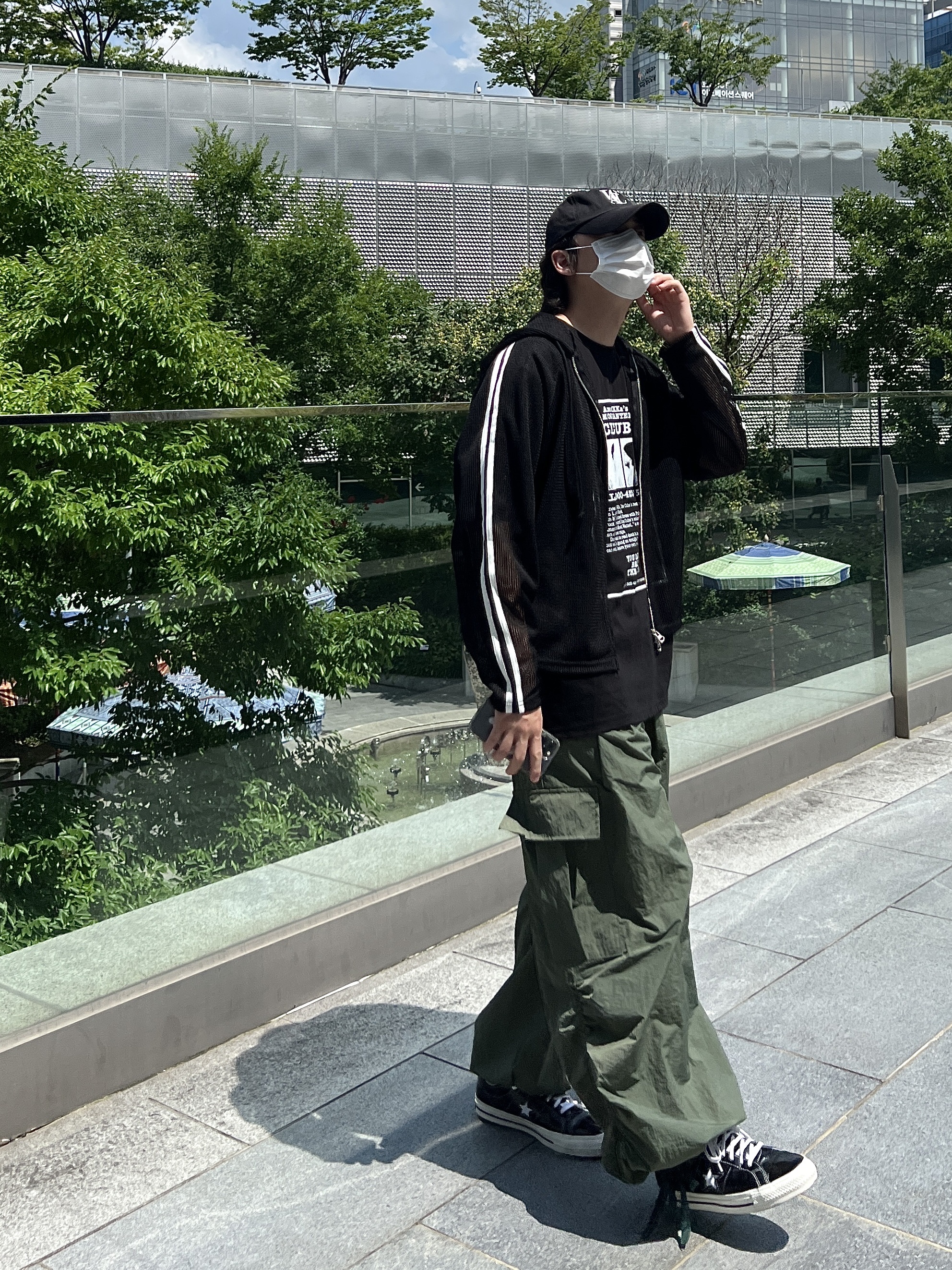 Converse One Star Ox Black 착용 스타일 - 2
