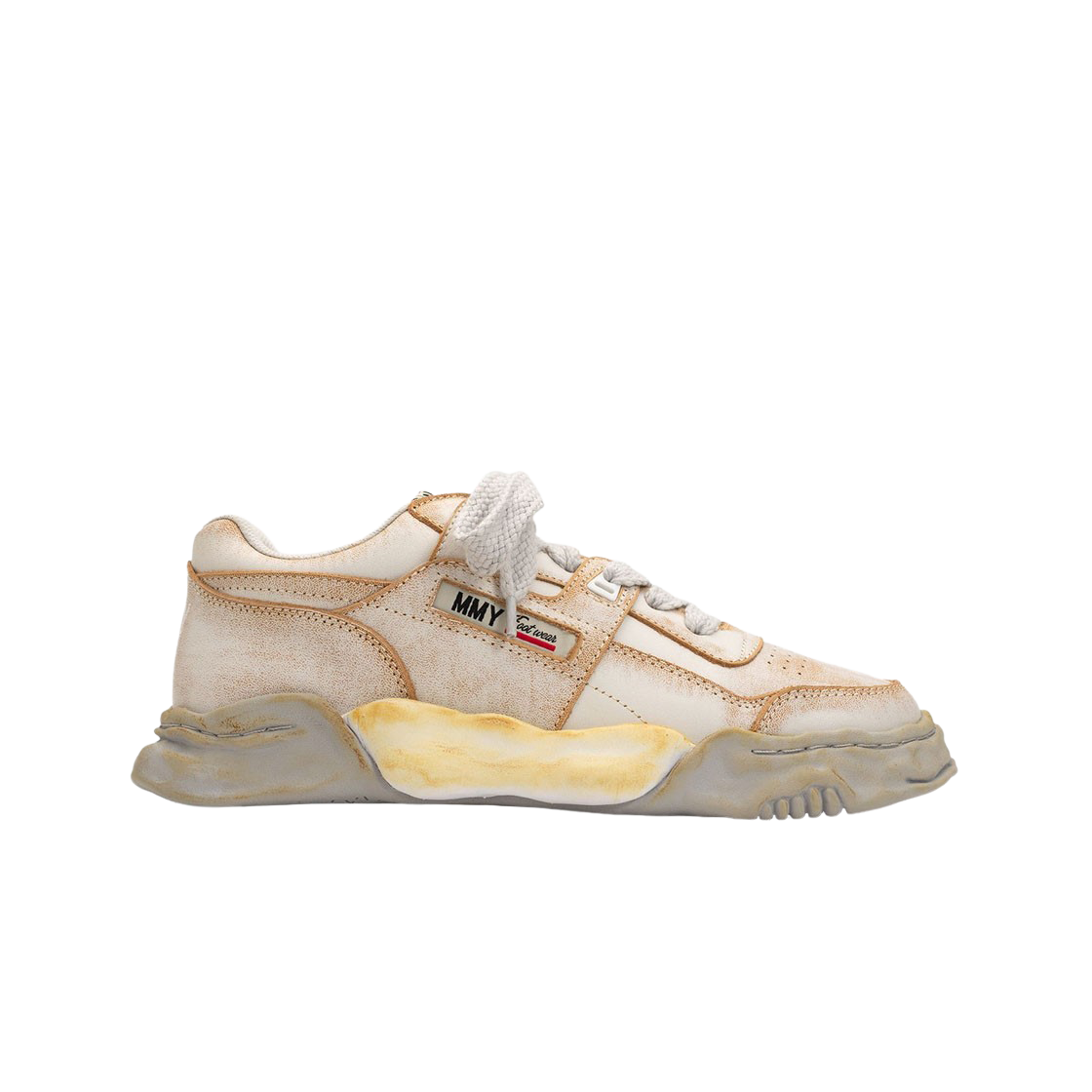 메종 미하라 야스히로 파커 OG 솔 VE 레더 로우탑 스니커즈 화이트(Maison Mihara Yasuhiro Parker OG Sole VE Leather Low-top Sneakers White) - 1
