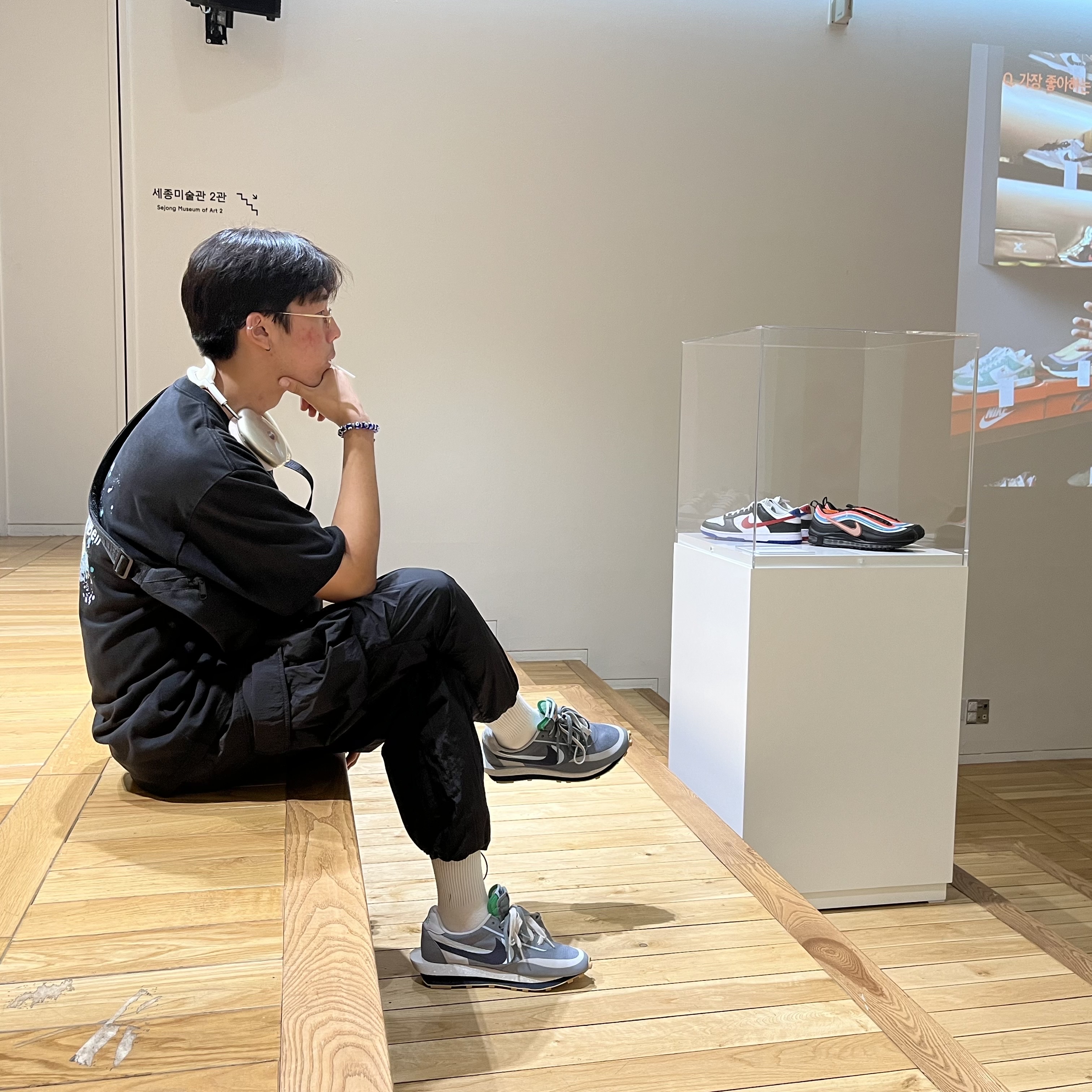 Nike x Sacai x Clot LDWaffle Cool Grey 착용 스타일 - 1