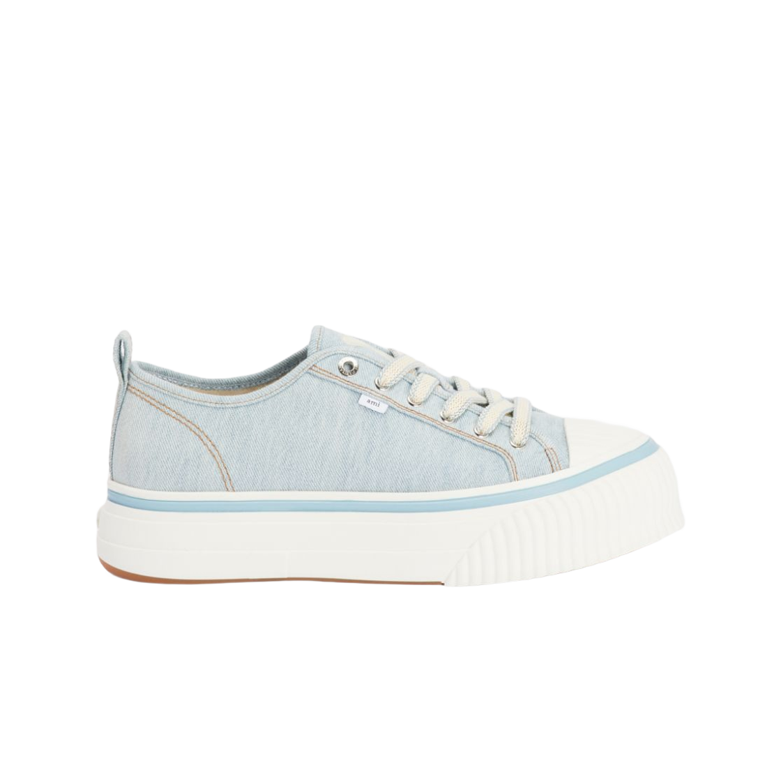 아미 로우 탑 아미 1980 스니커즈 블리치드 블루(AMI Low Top AMI 1980 Sneakers Bleached Blue)