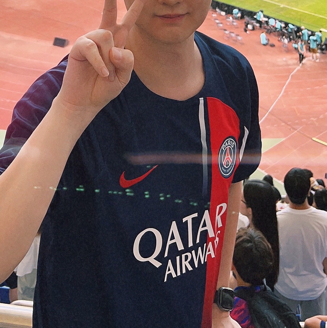 Nike Paris Saint-Germain 2023/24 Dri-Fit Stadium Home Jersey Midnight Navy (Non Marking Ver.), Reebok Instapump Fury Tricolor 착용 스타일 - 3
