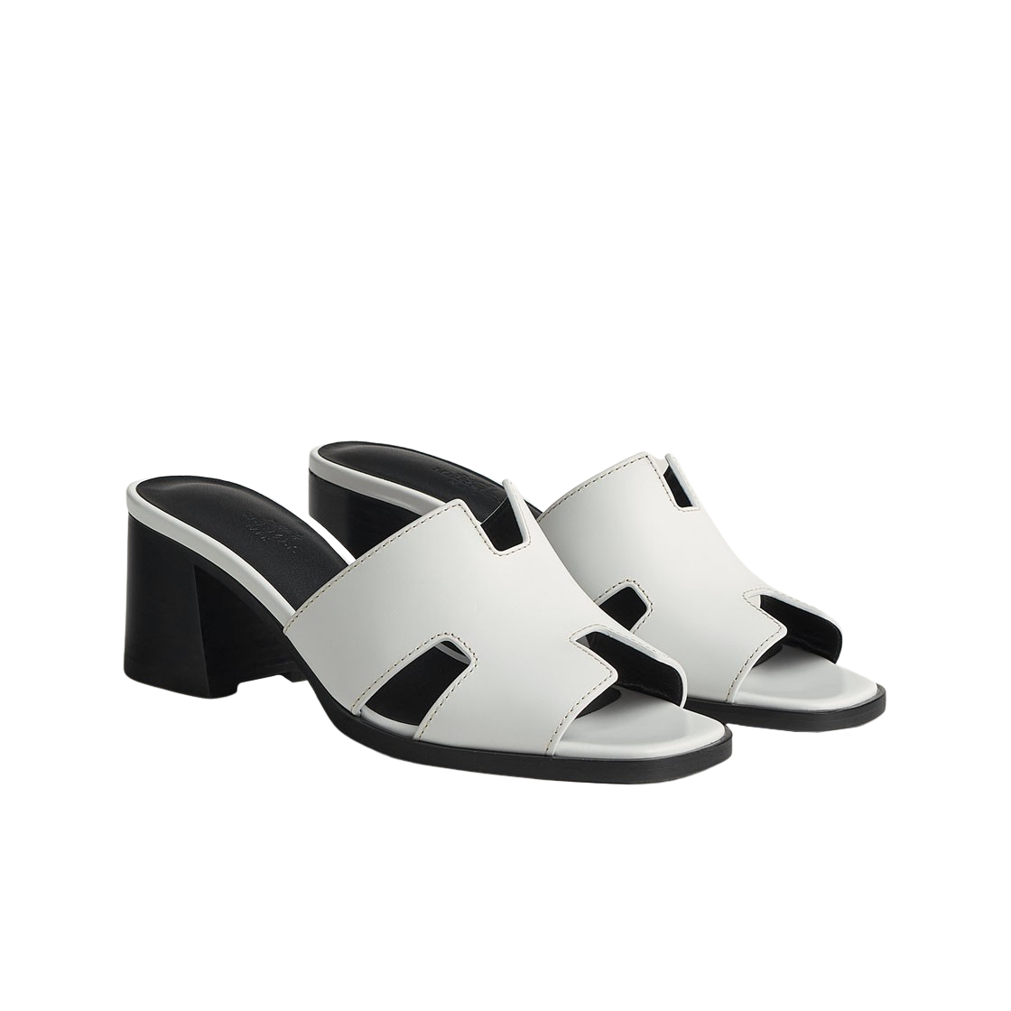 (W) 에르메스 헬리아 60 샌들 카프스킨 & 블랑((W) Hermes Helia 60 Sandal Calfskin & Blanc) - 2