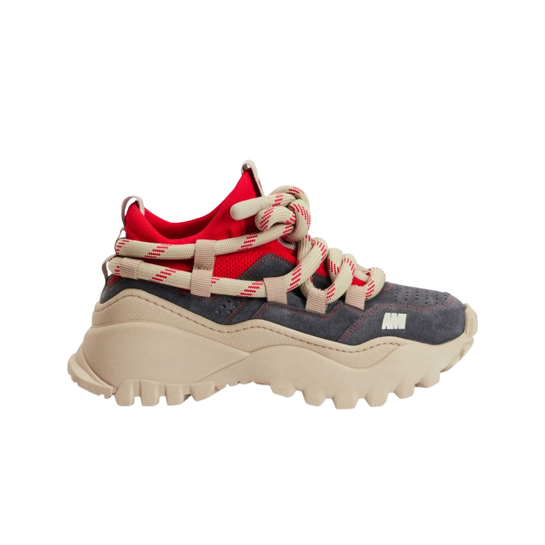 USN416-AW0014-254 AMI Otto Sneakers Beige Red