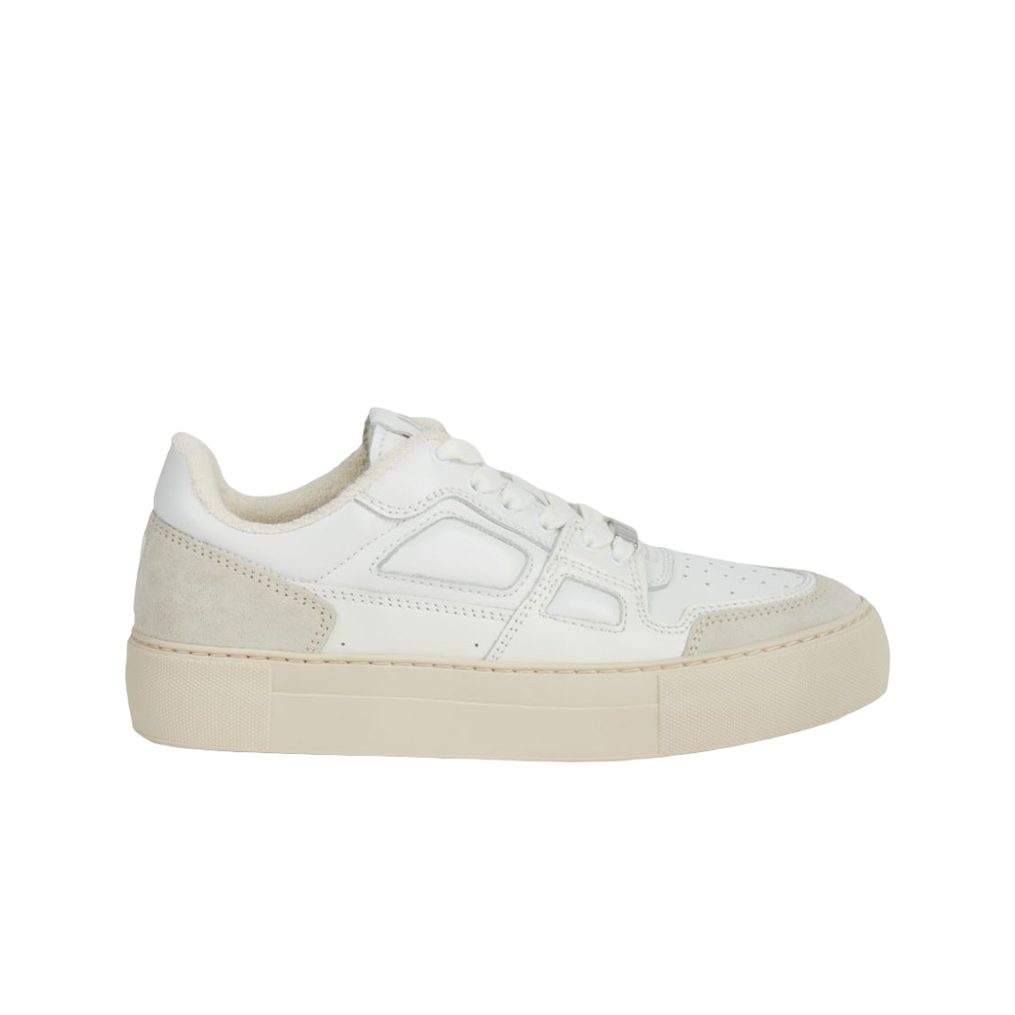 아미 로우 탑 아미 아케이드 스니커즈 화이트 화이트(AMI Low Top AMI Arcade Sneakers White White)