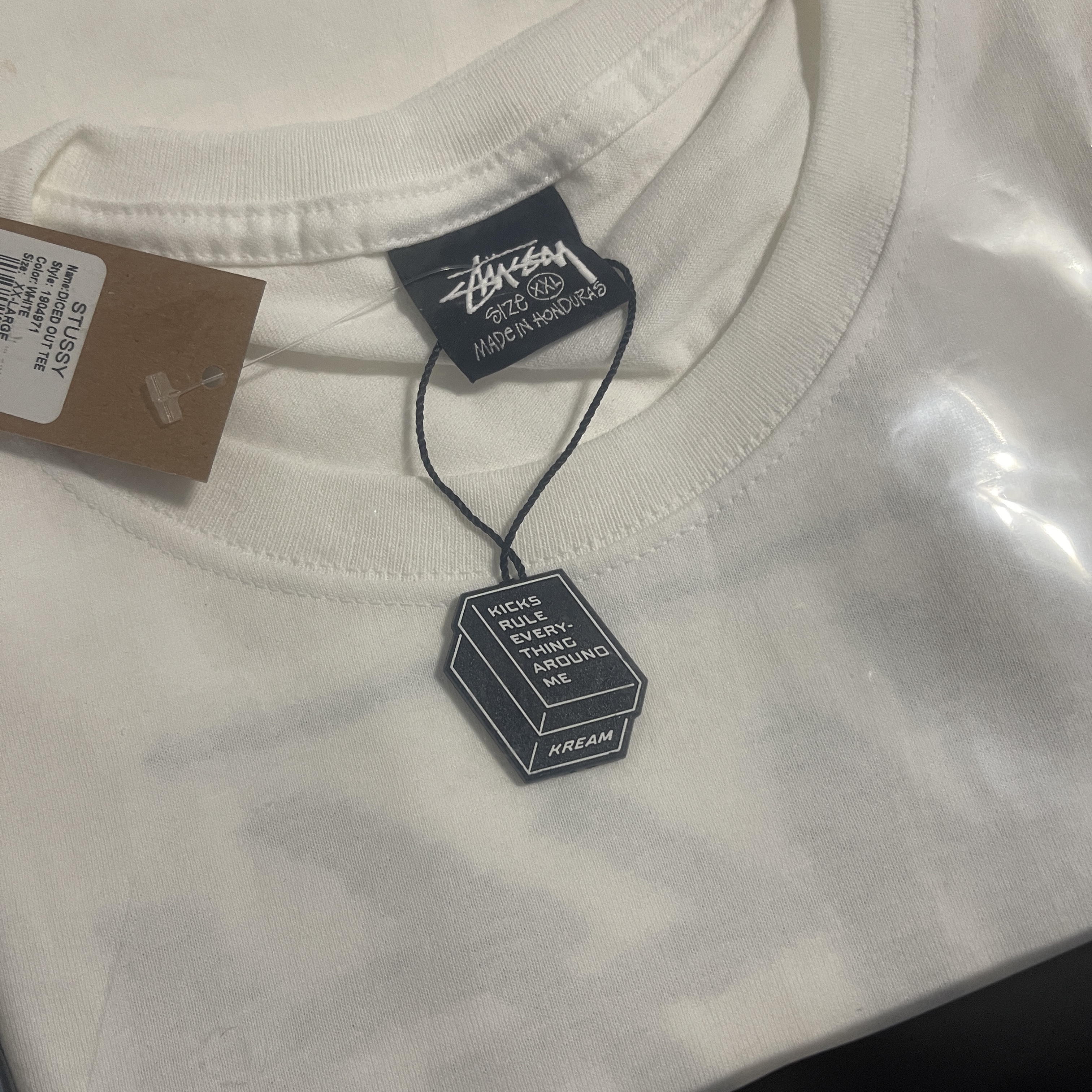 Stussy Diced Out T-Shirt White 착용 스타일