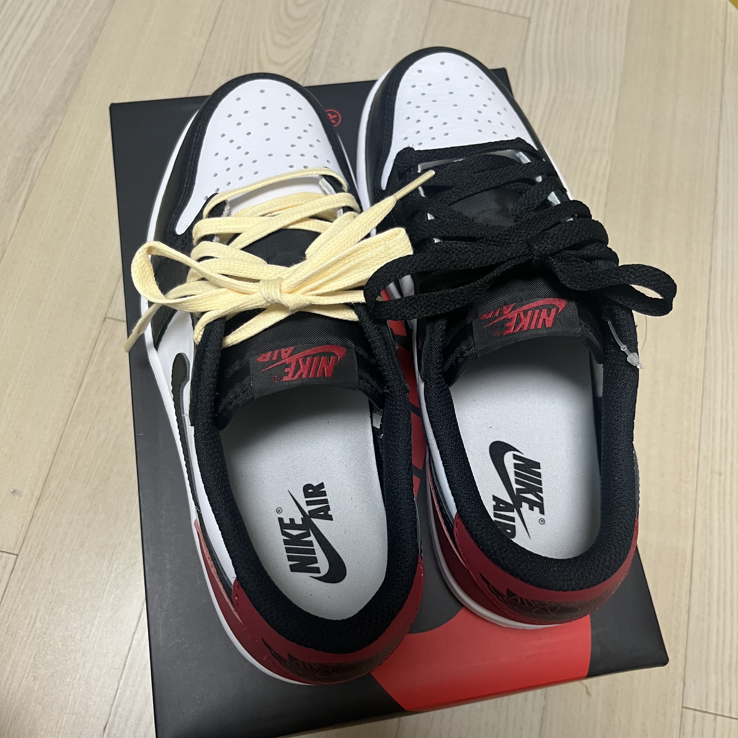 Jordan 1 Retro Low OG Black Toe 착용 스타일 - 1