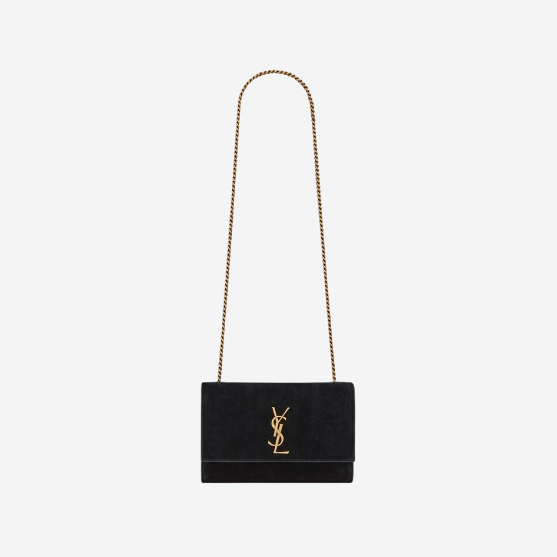 Saint Laurent Kate Small Supple/Reversible Chain Bag in Suede and Leather Black 상세 이미지 1