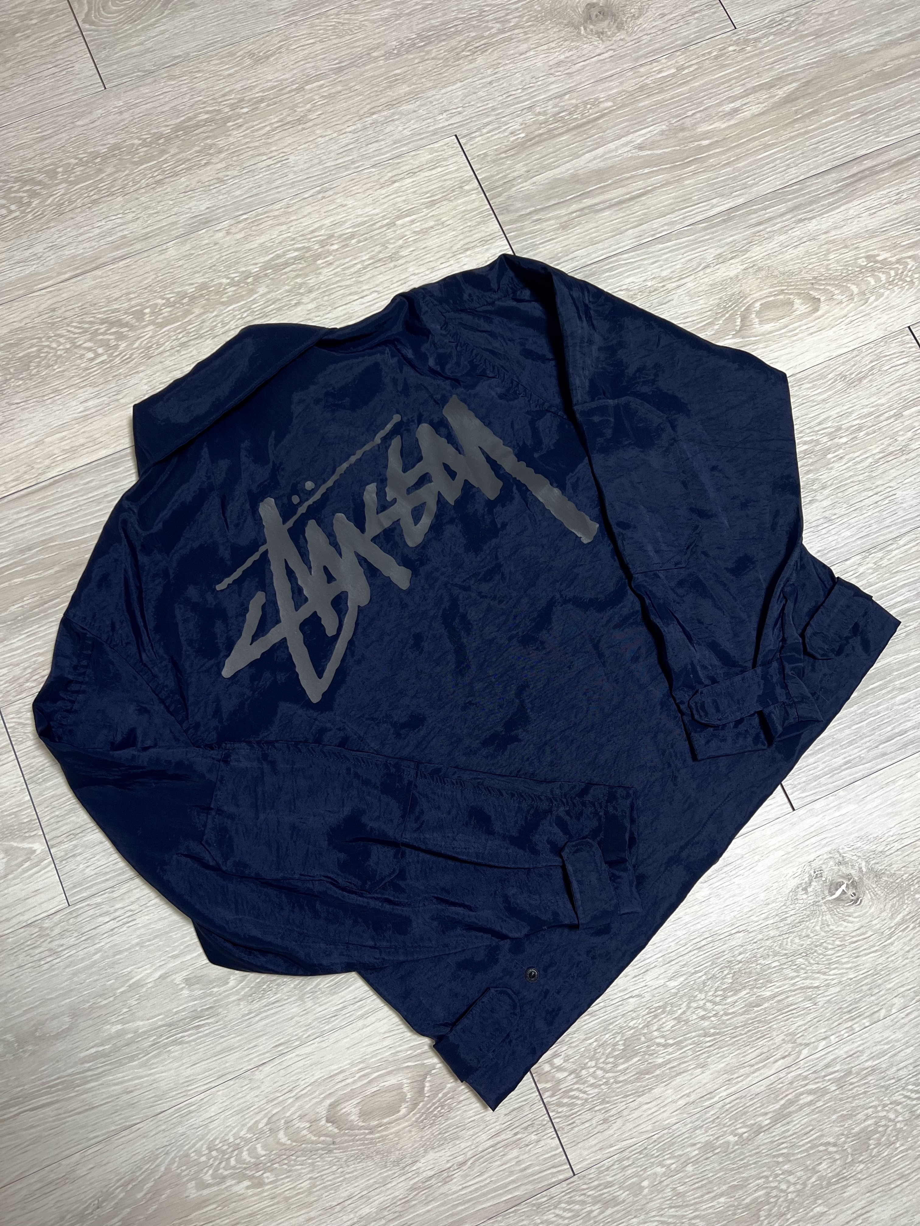 Stussy x Our Legacy Work Shop Pararescue Jacket Dark Blue Panama Tech 착용 스타일 - 2