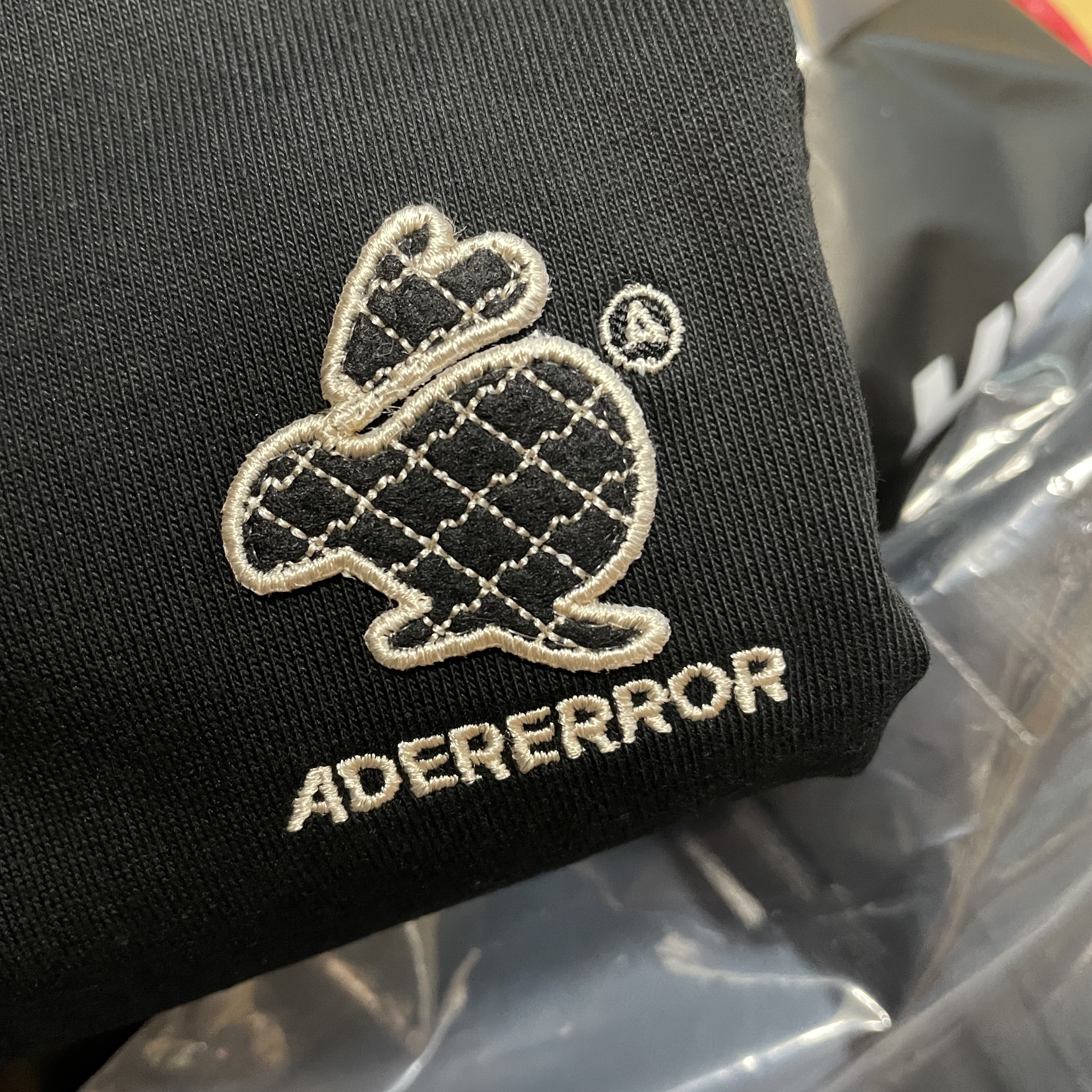 Ader Error Twinny Small Logo T-Shirt Noir 착용 스타일 - 1