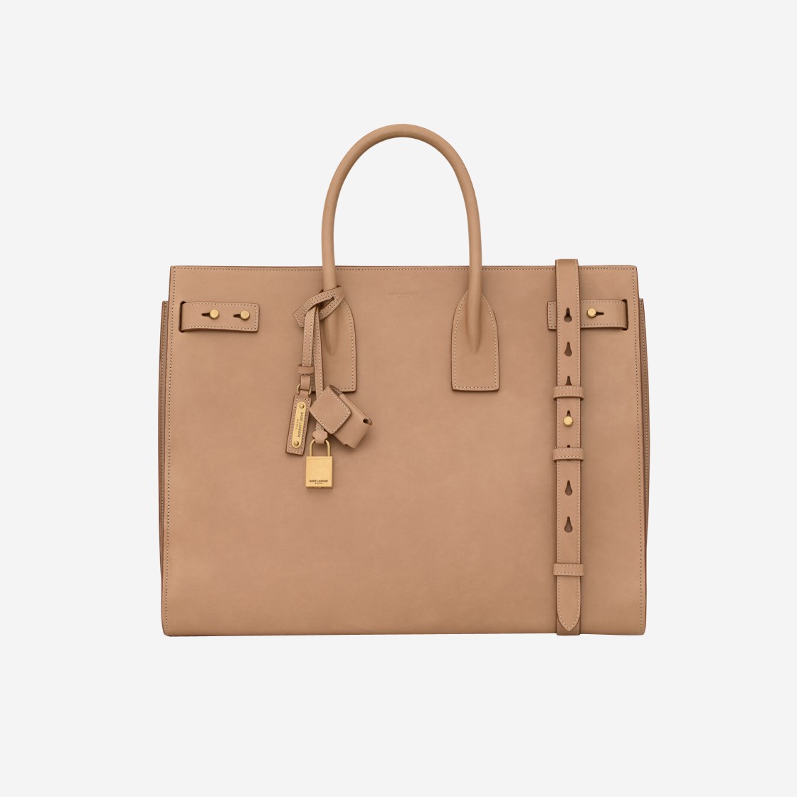 Saint Laurent Sac De Jour Thin Large In Vegetable-Tanned Leather Brown Gold 상세 이미지 1